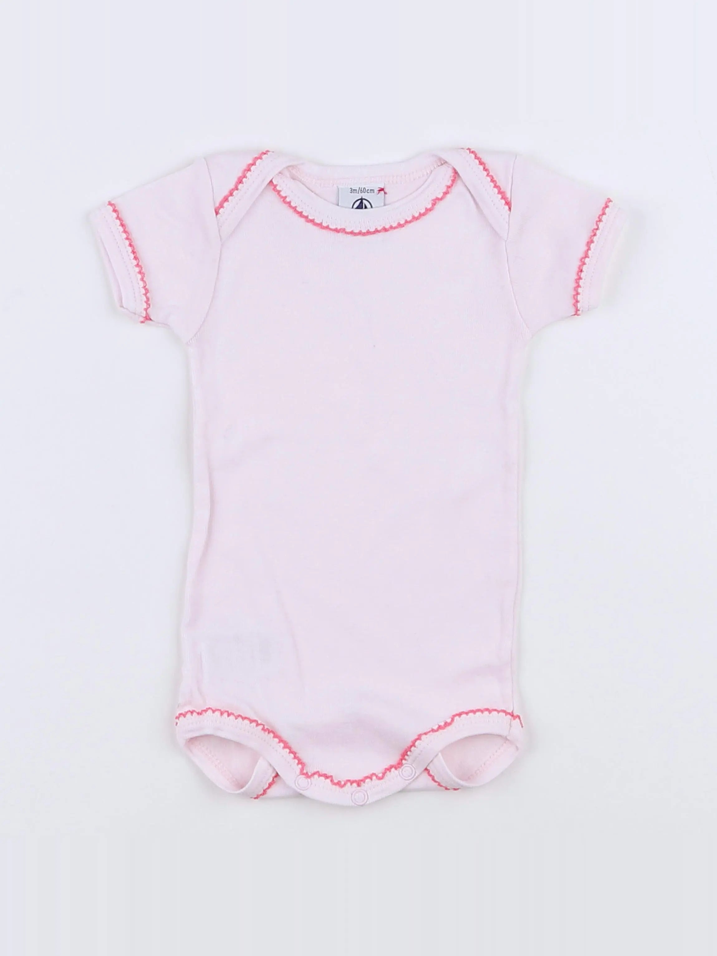 Petit Bateau - body rose - 3 mois