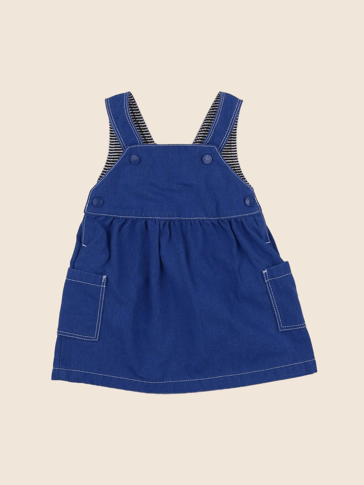Petit Bateau - robe bleu - 6 mois