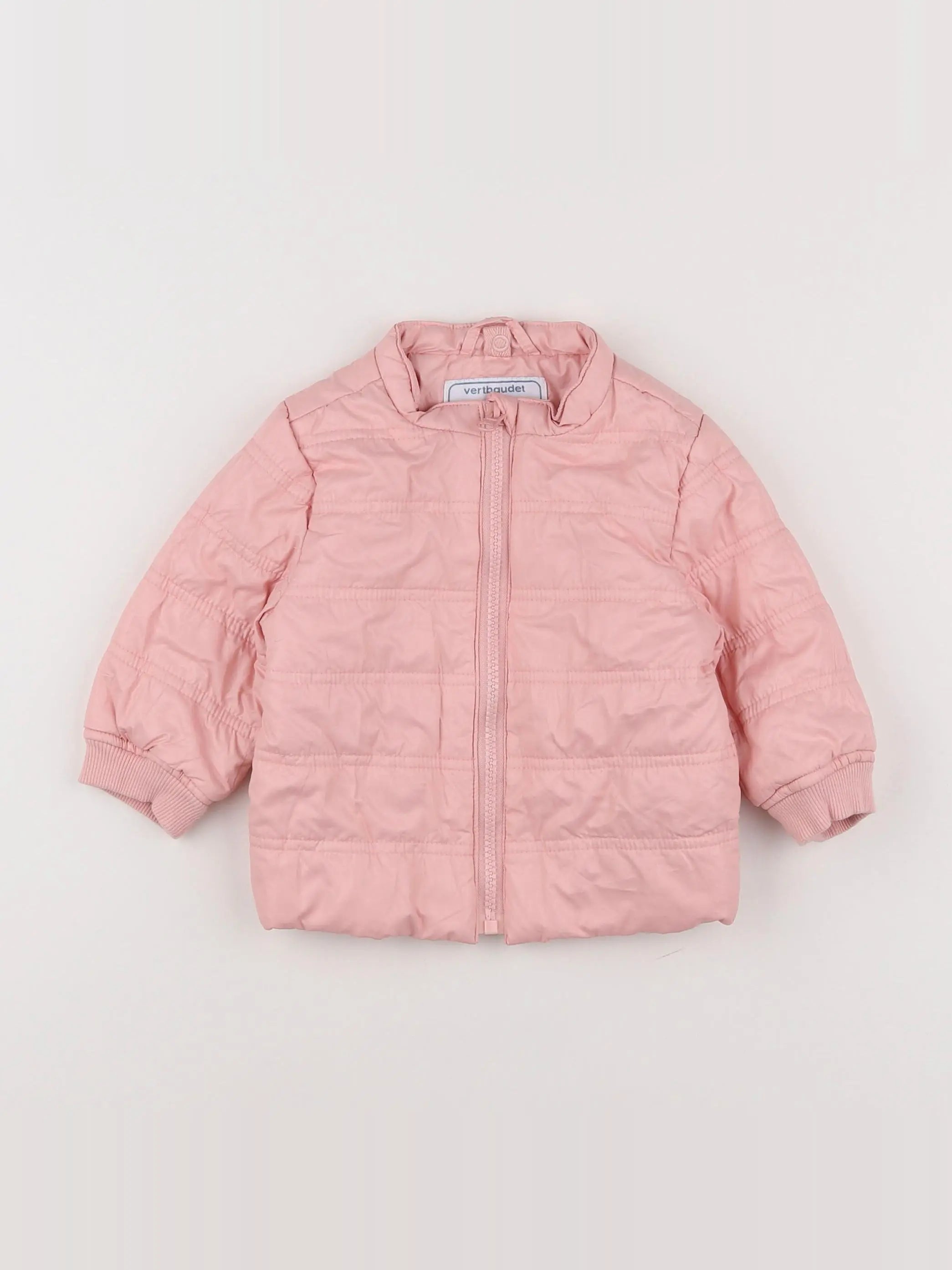 Vertbaudet - doudoune rose - 12 mois