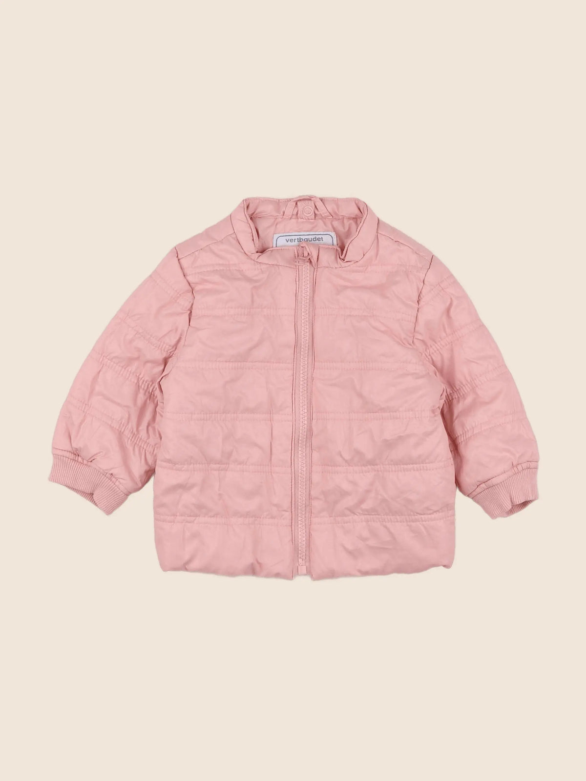 Vertbaudet - doudoune rose - 12 mois