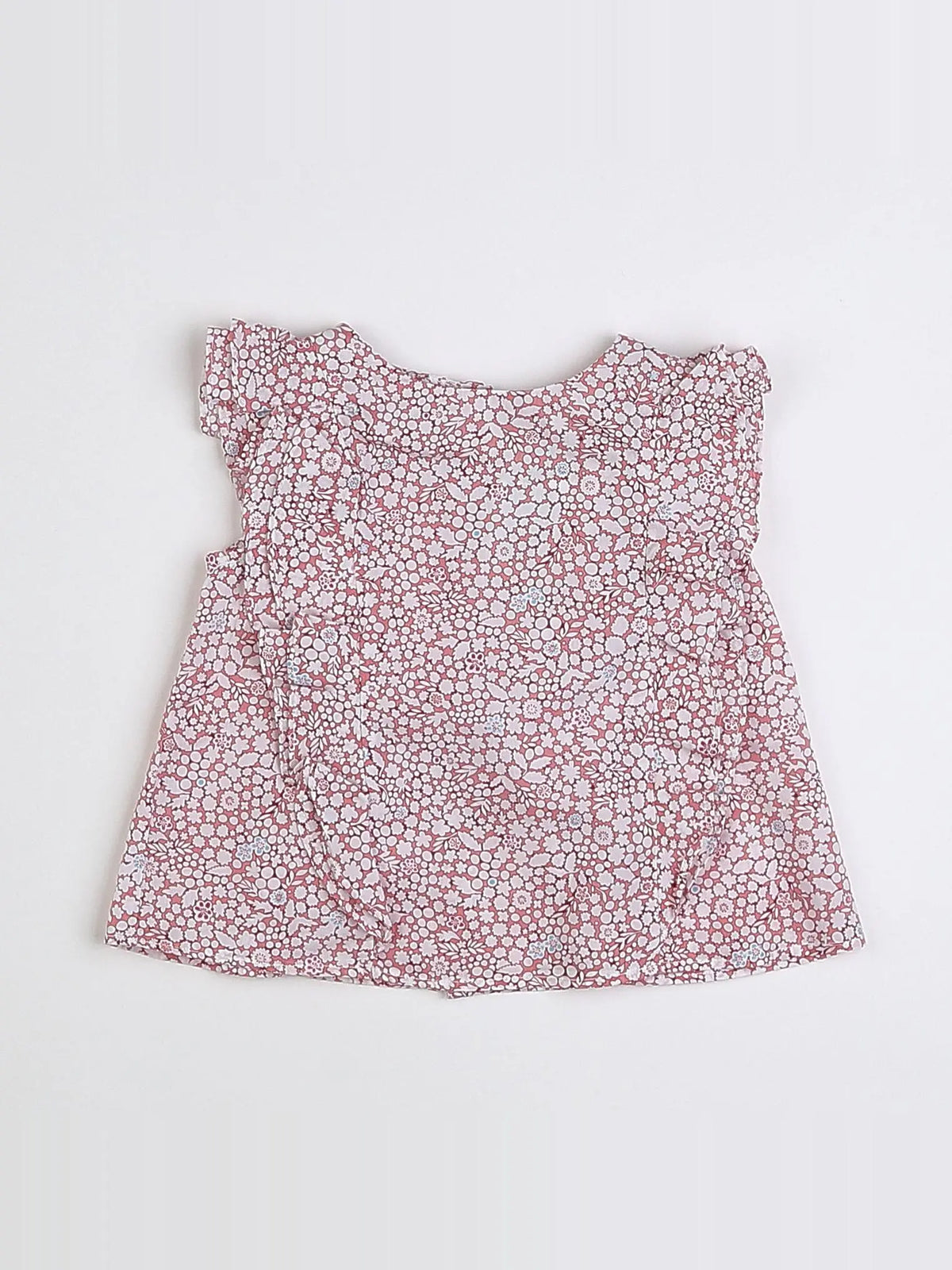 Jacadi - blouse blanc, rose - 12 mois