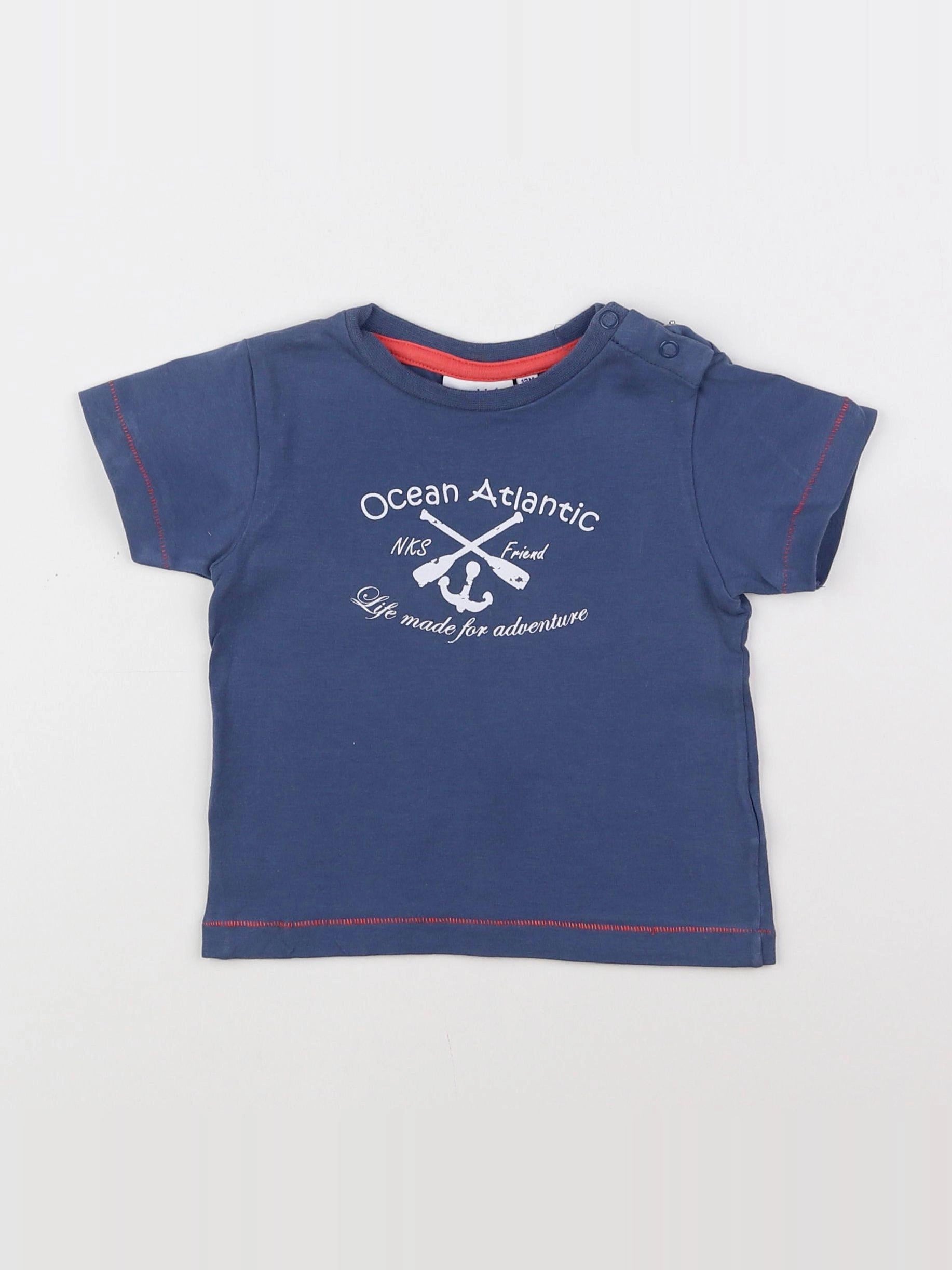 Noukie's - tee-shirt bleu - 12 mois