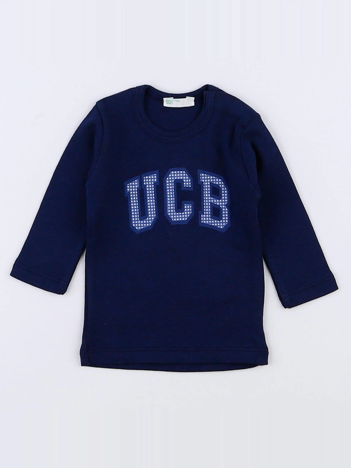 Benetton - tee-shirt bleu - 0/1 mois