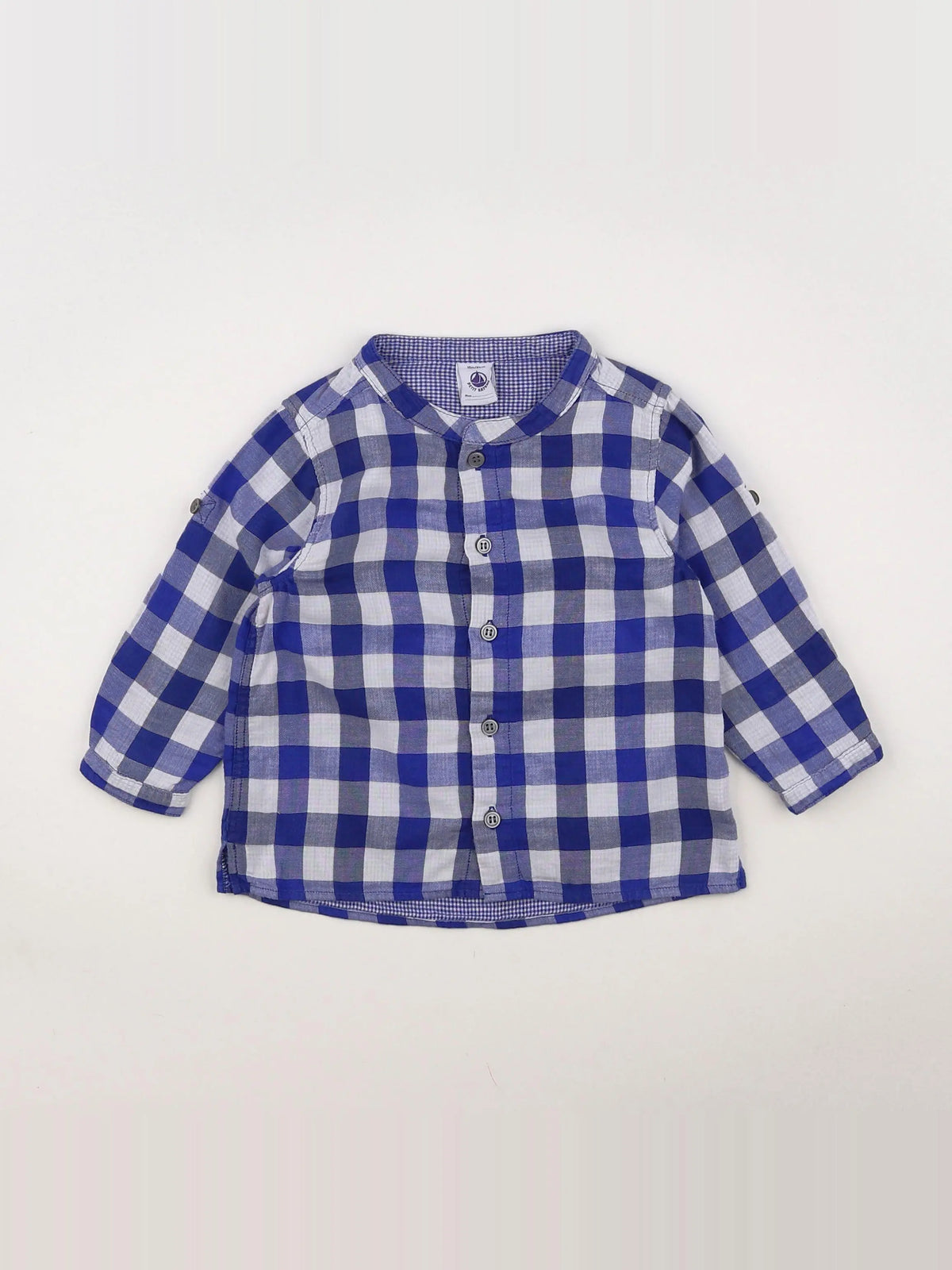 Petit Bateau - chemise bleu - 18 mois