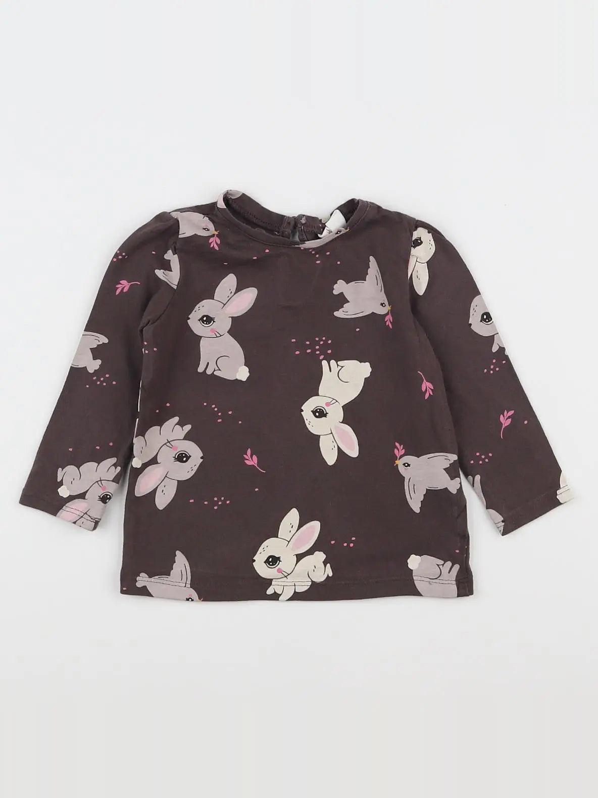 H&M - tee-shirt marron - 6/9 mois