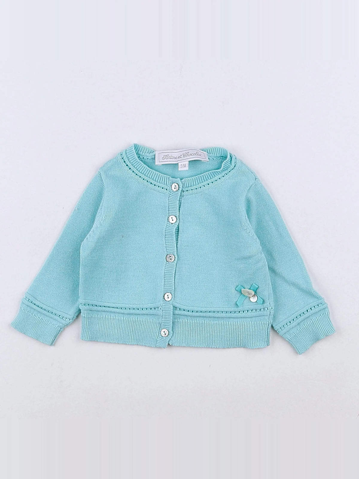 Tartine & Chocolat - gilet bleu - 3 mois