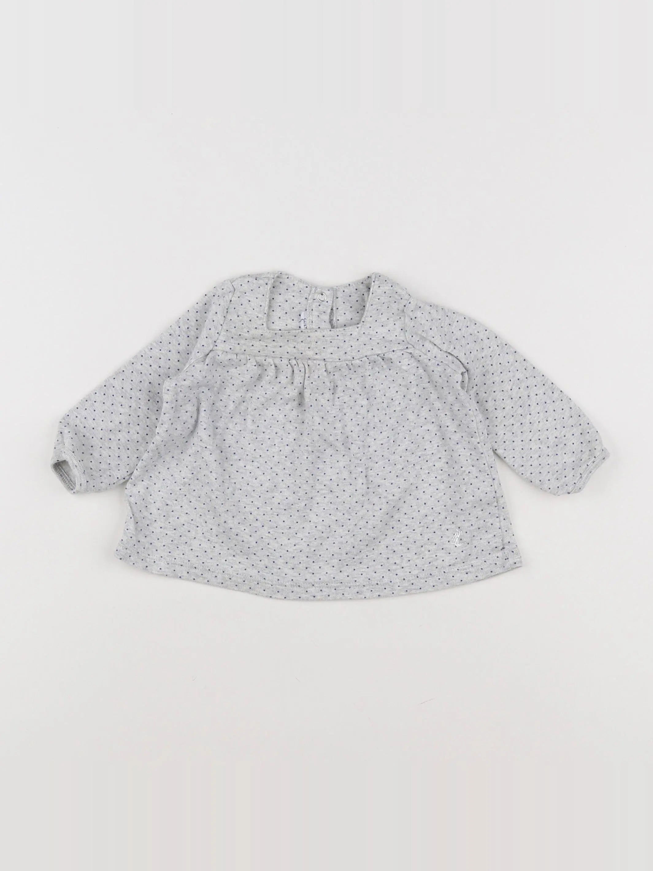 Petit Bateau - tee-shirt gris - 6 mois
