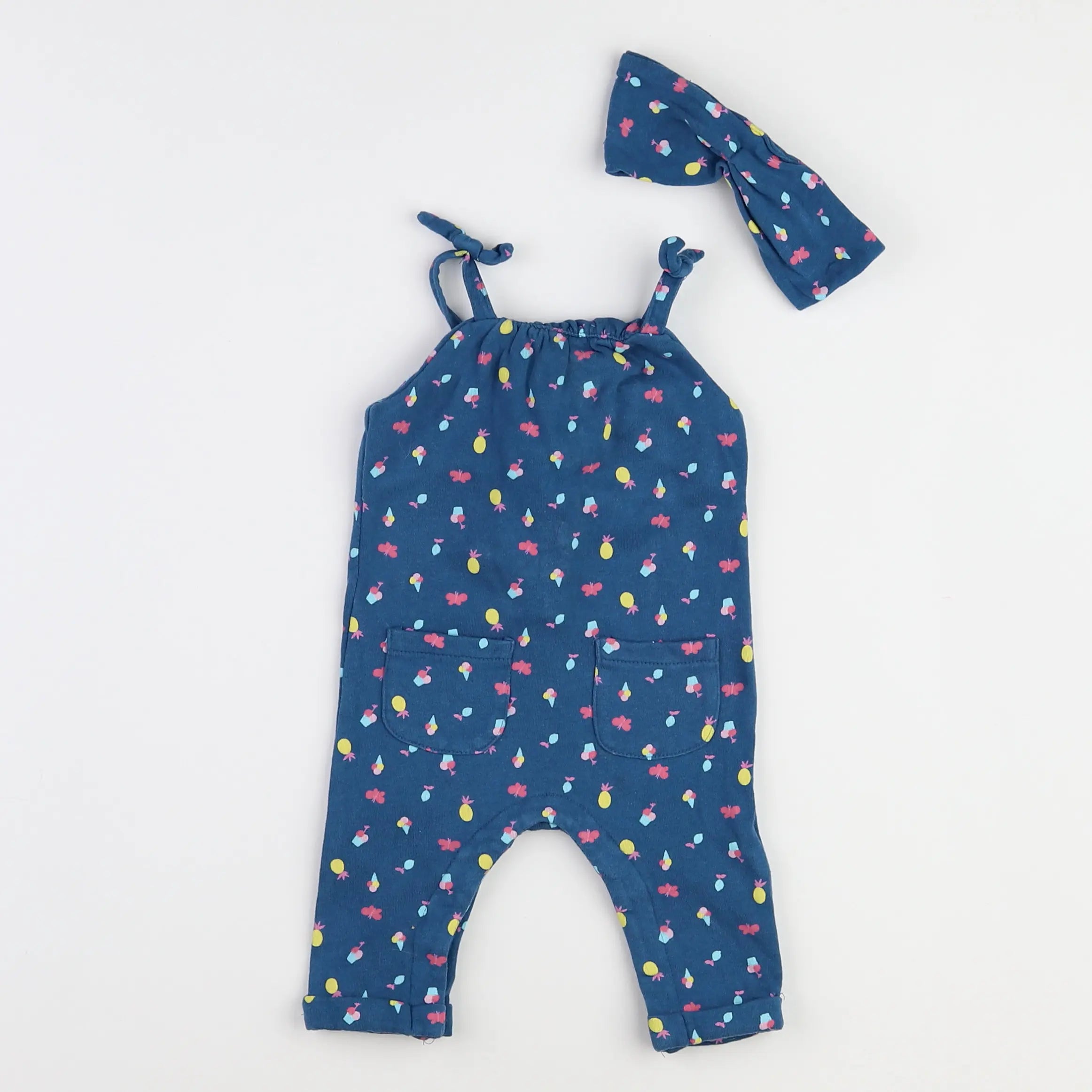 Vertbaudet - combinaison bleu - 3 mois