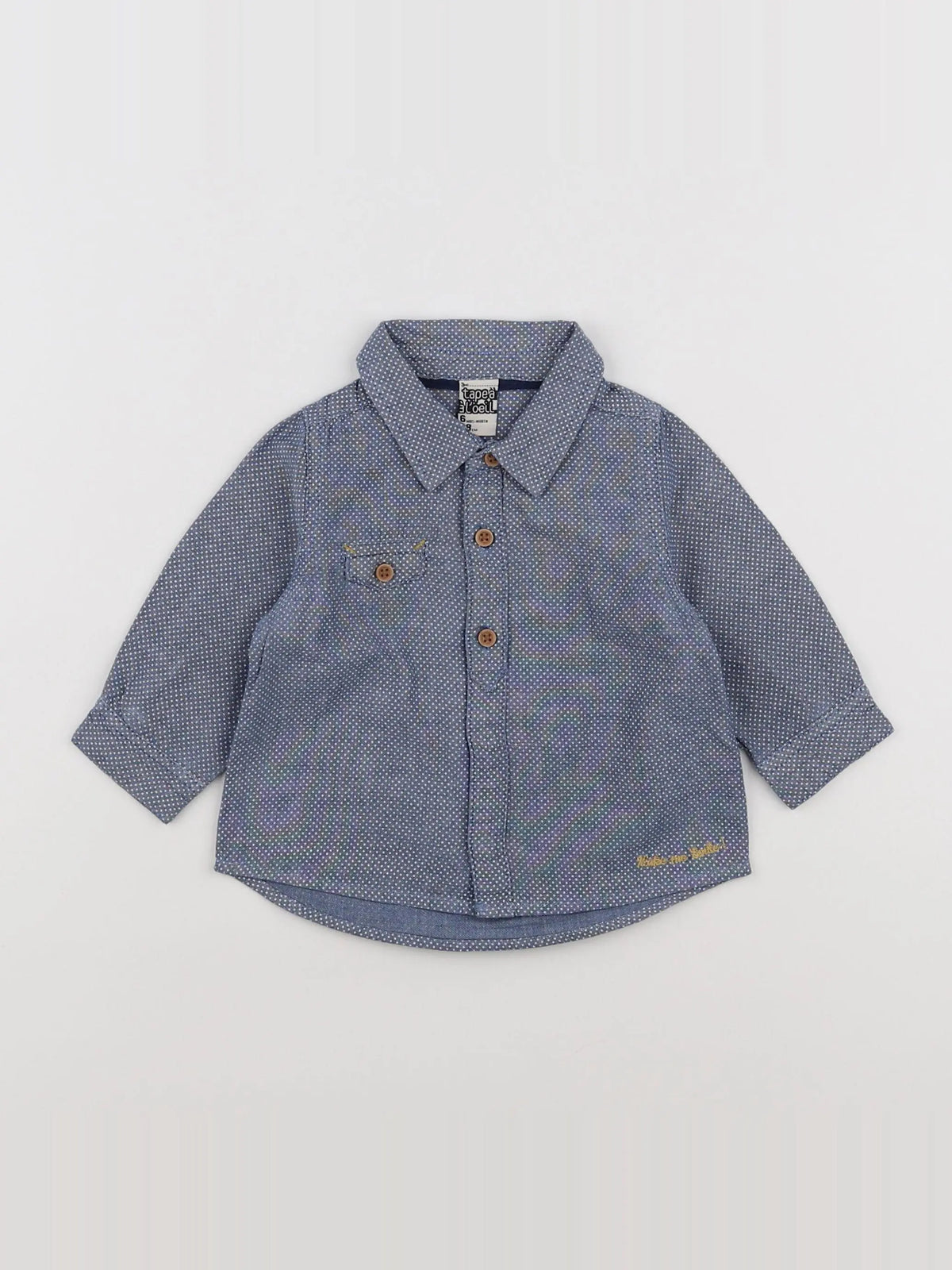 Tape à l'oeil - chemise bleu - 6 mois