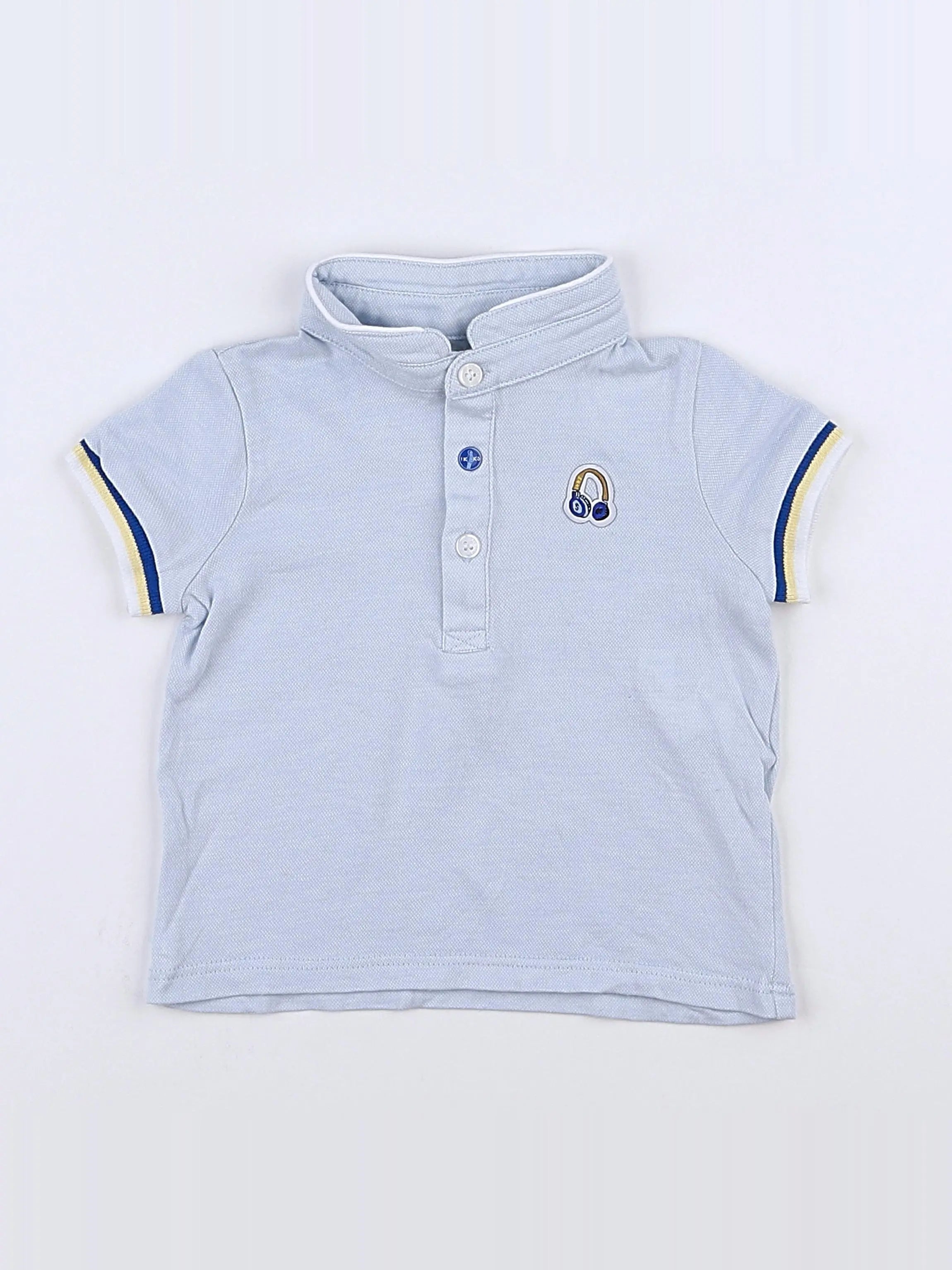 IKKS - polo bleu - 12 mois