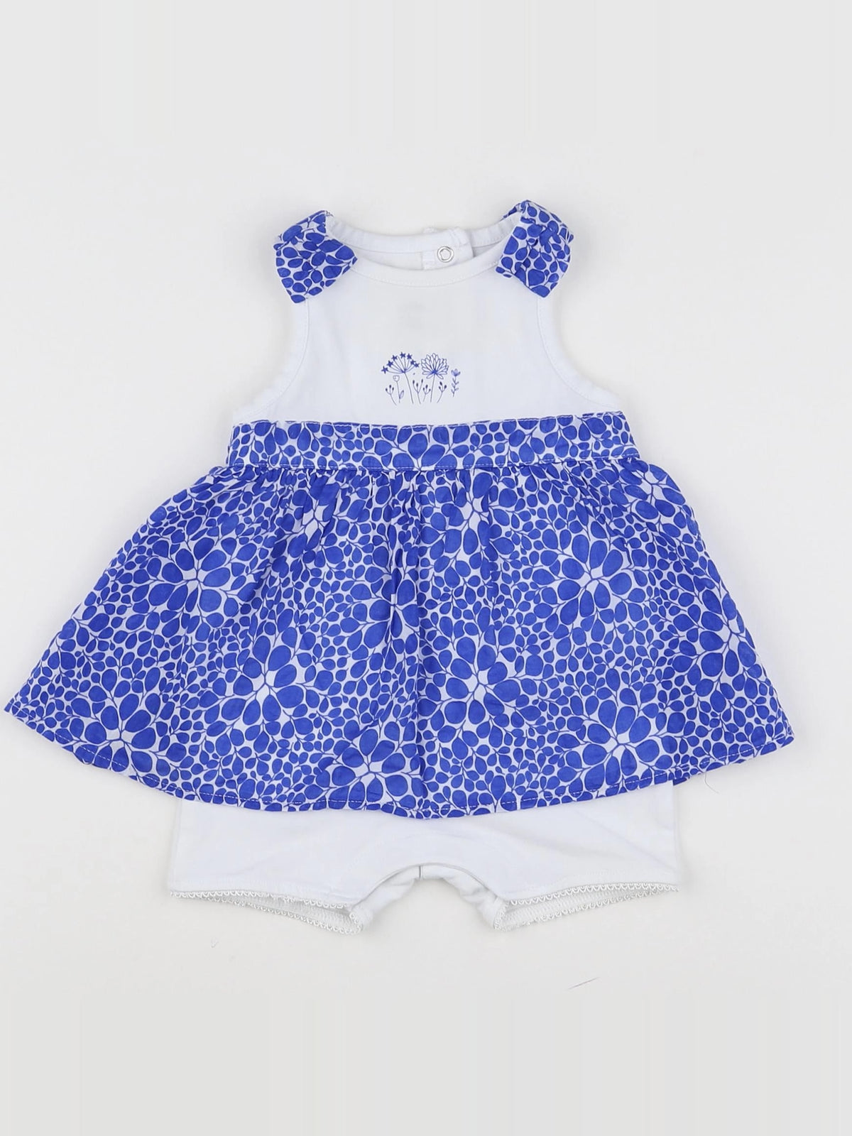 Absorba - body robe blanc, bleu - 3 mois