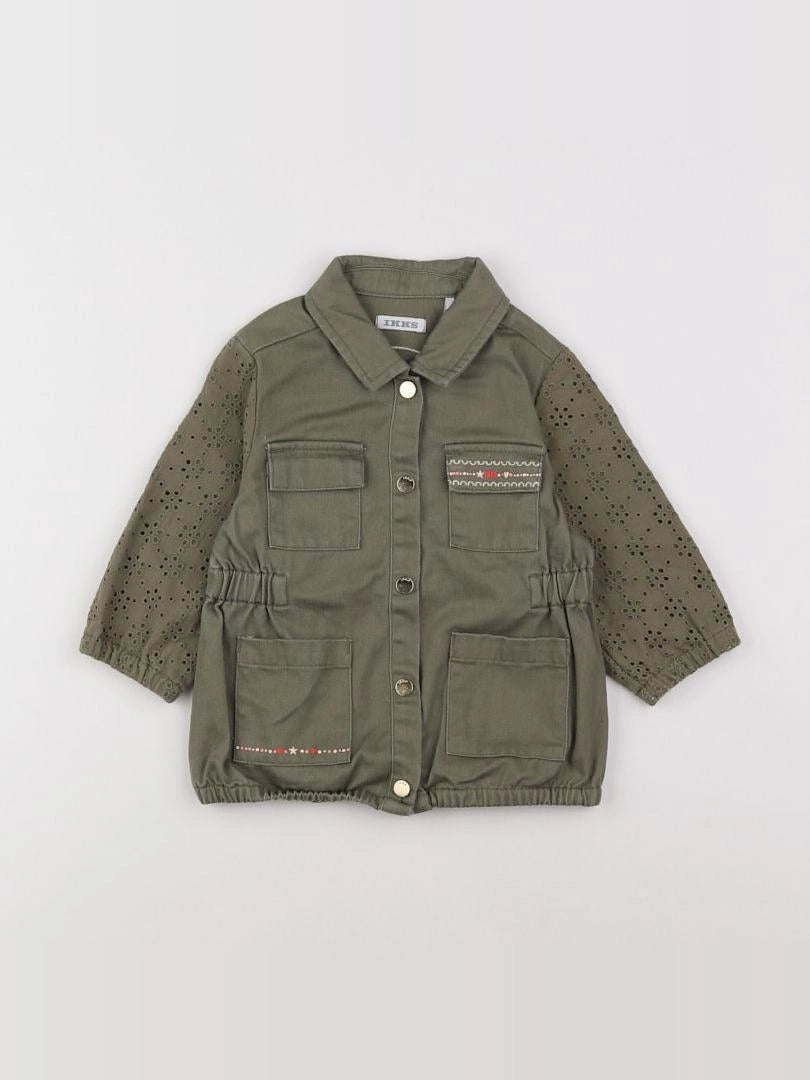 IKKS - veste imprimé au dos vert - 12 mois