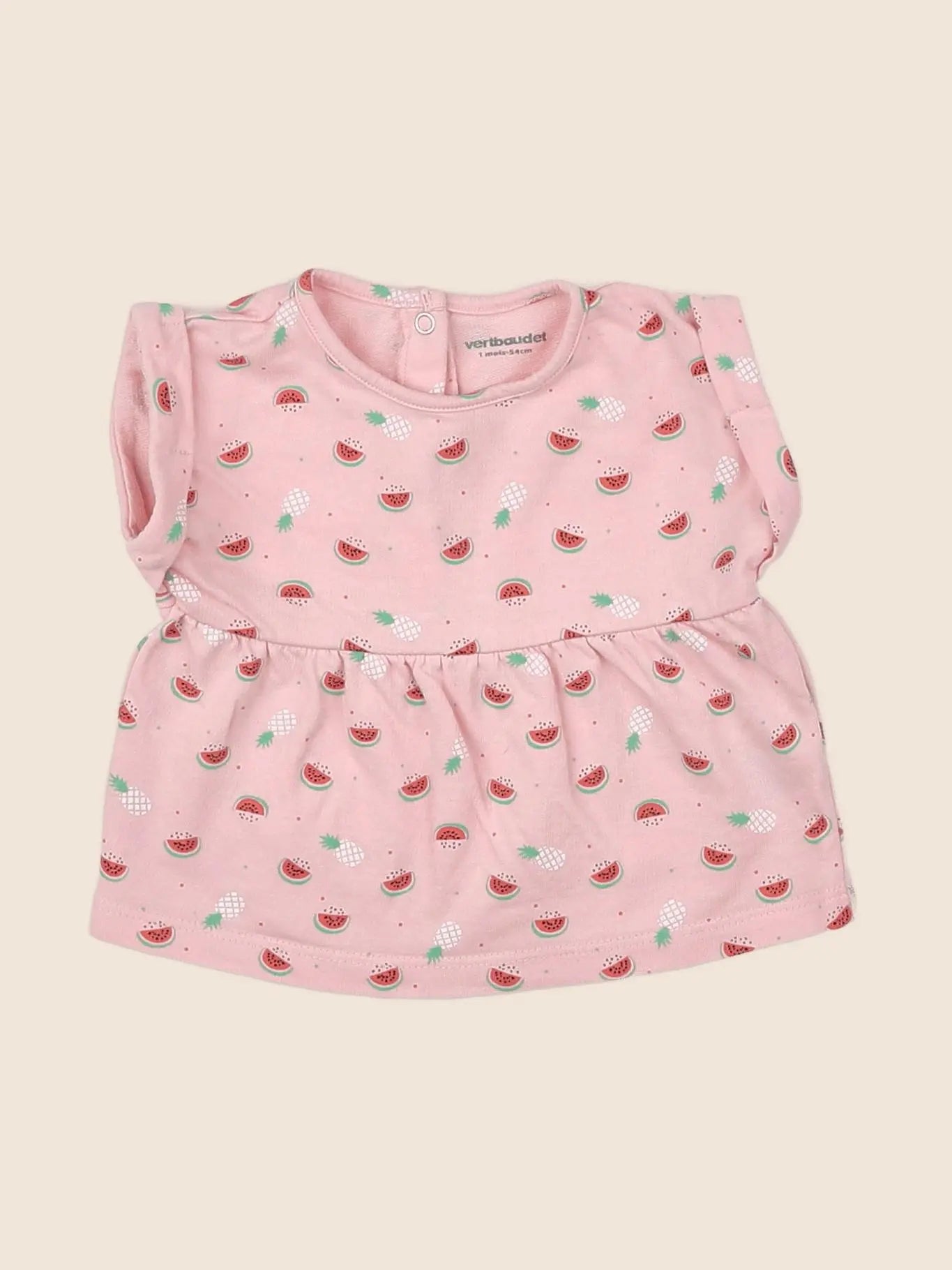 Vertbaudet - tee-shirt rose - 1 mois