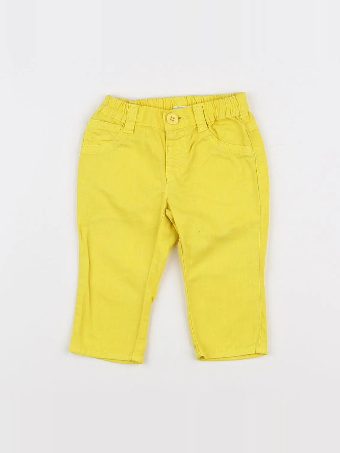 Benetton - jean jaune - 3/6 mois