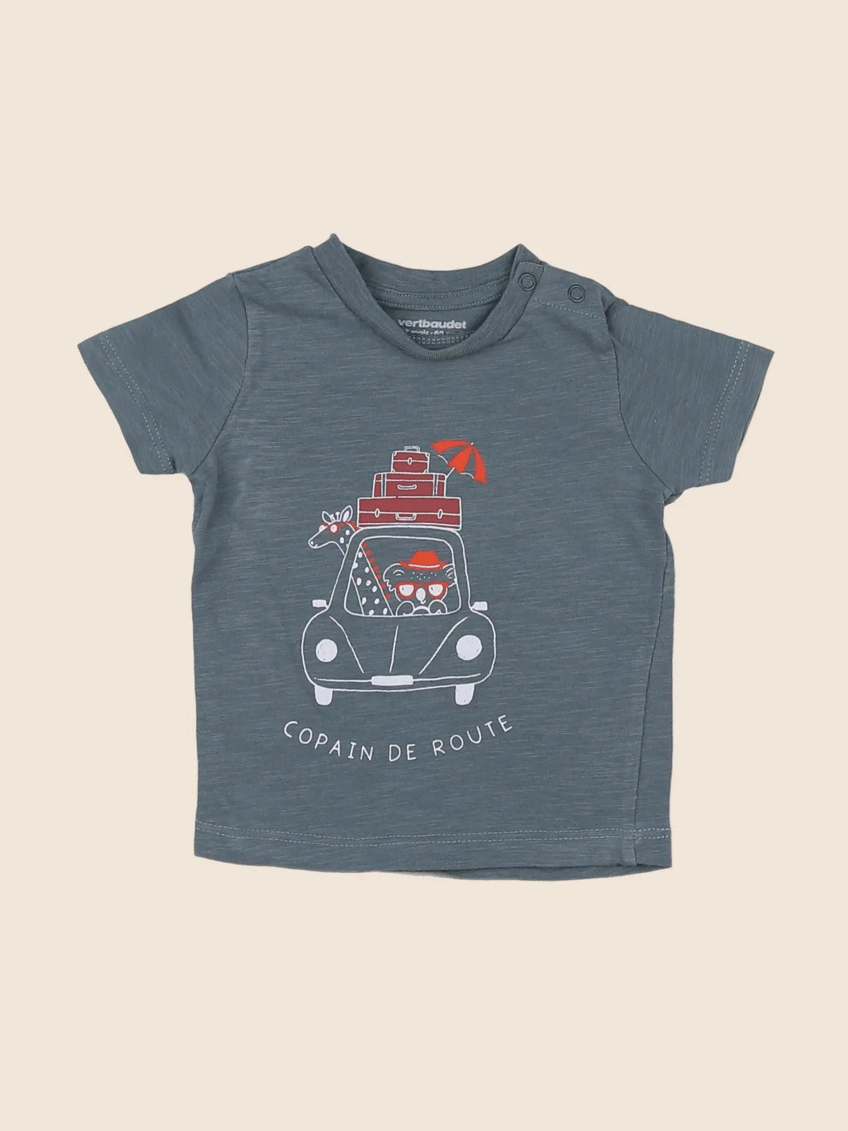 Vertbaudet - tee-shirt vert - 3 mois
