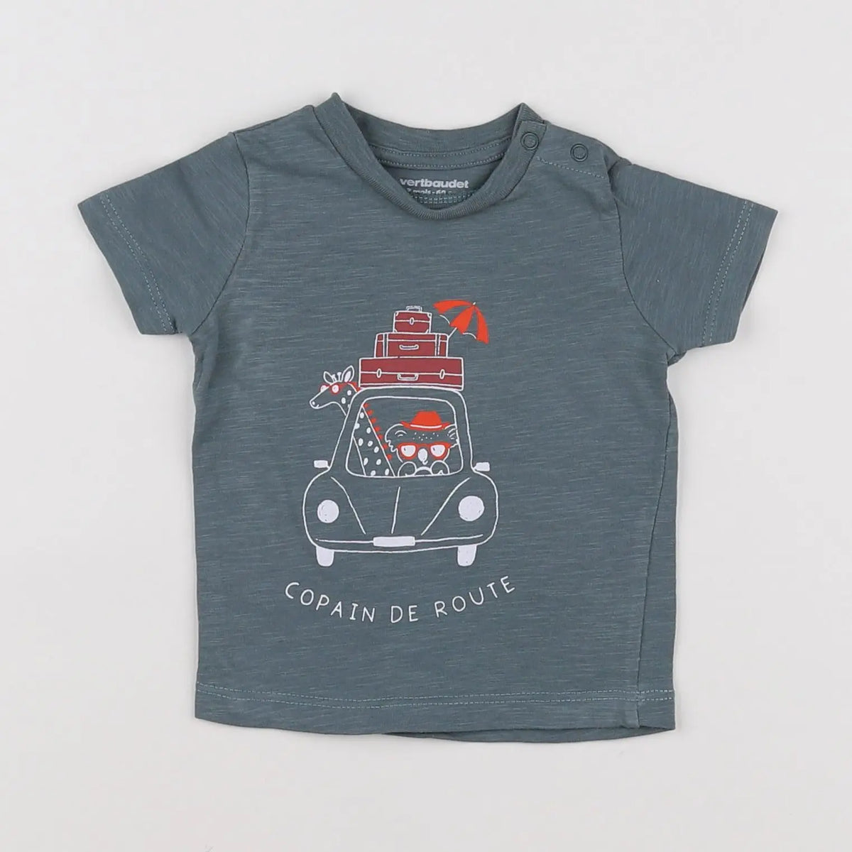 Vertbaudet - tee-shirt vert - 3 mois