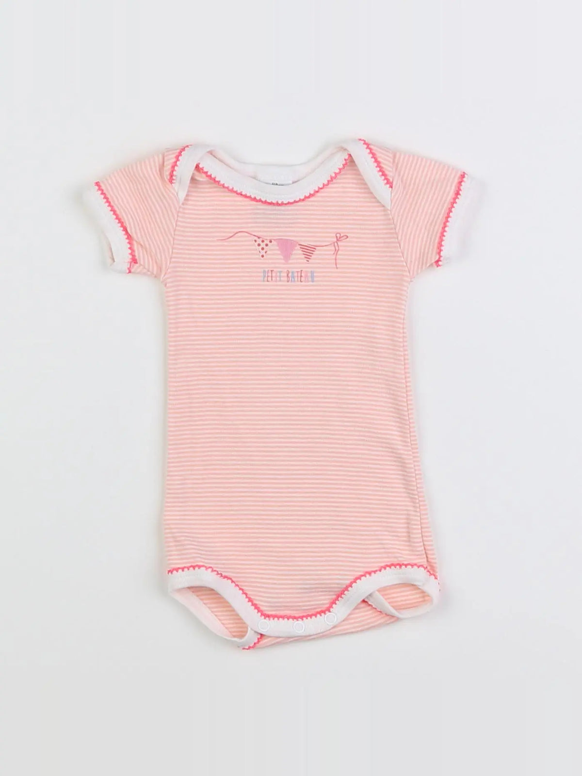Petit Bateau - body rose - 3 mois