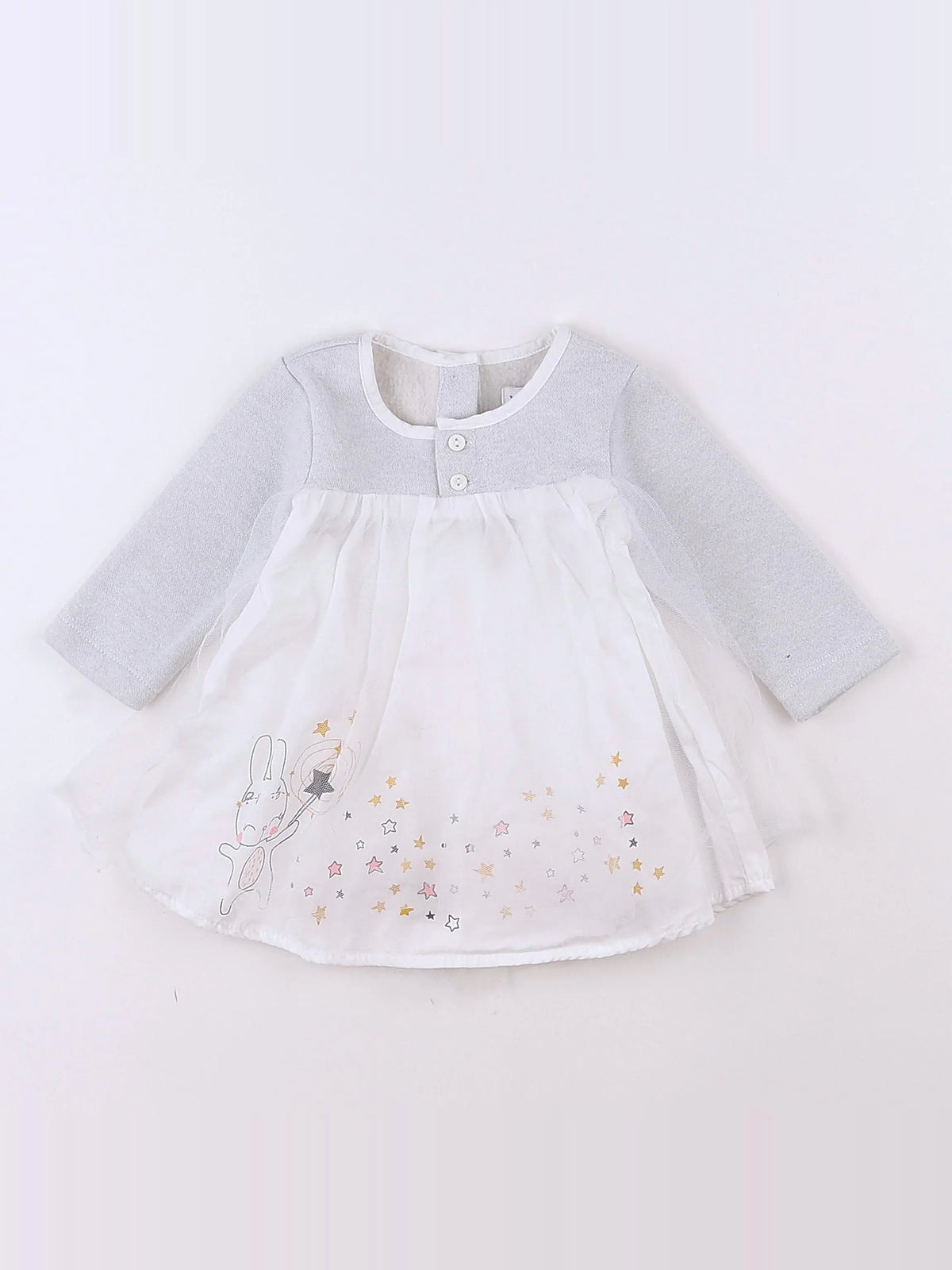 Vertbaudet - robe gris - 3 mois