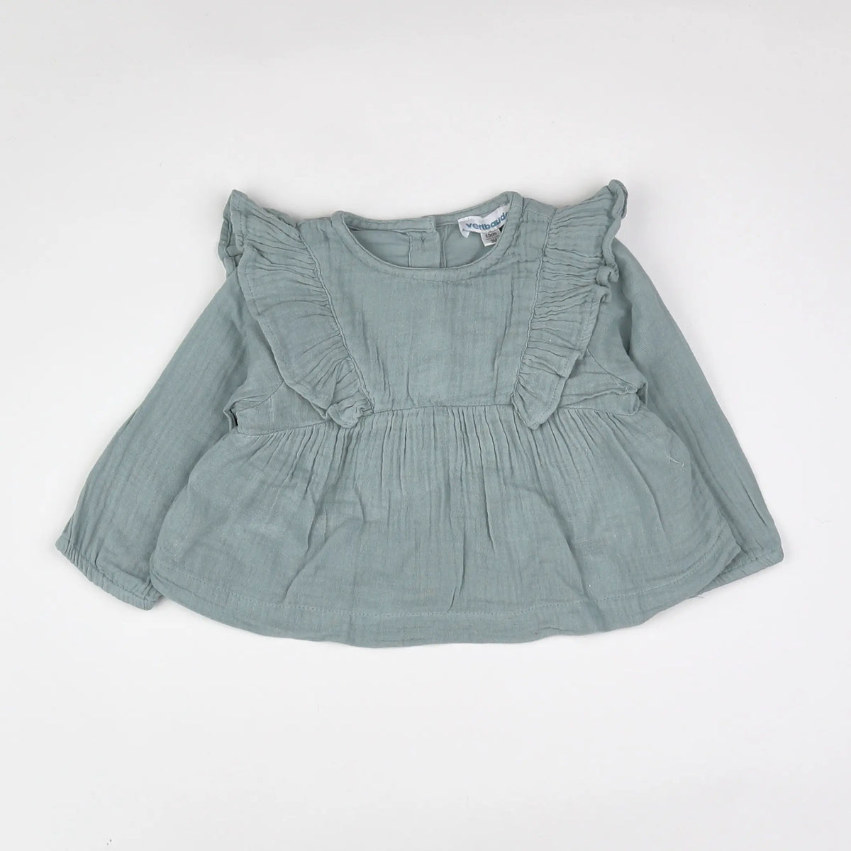 Vertbaudet - blouse vert - 3 mois