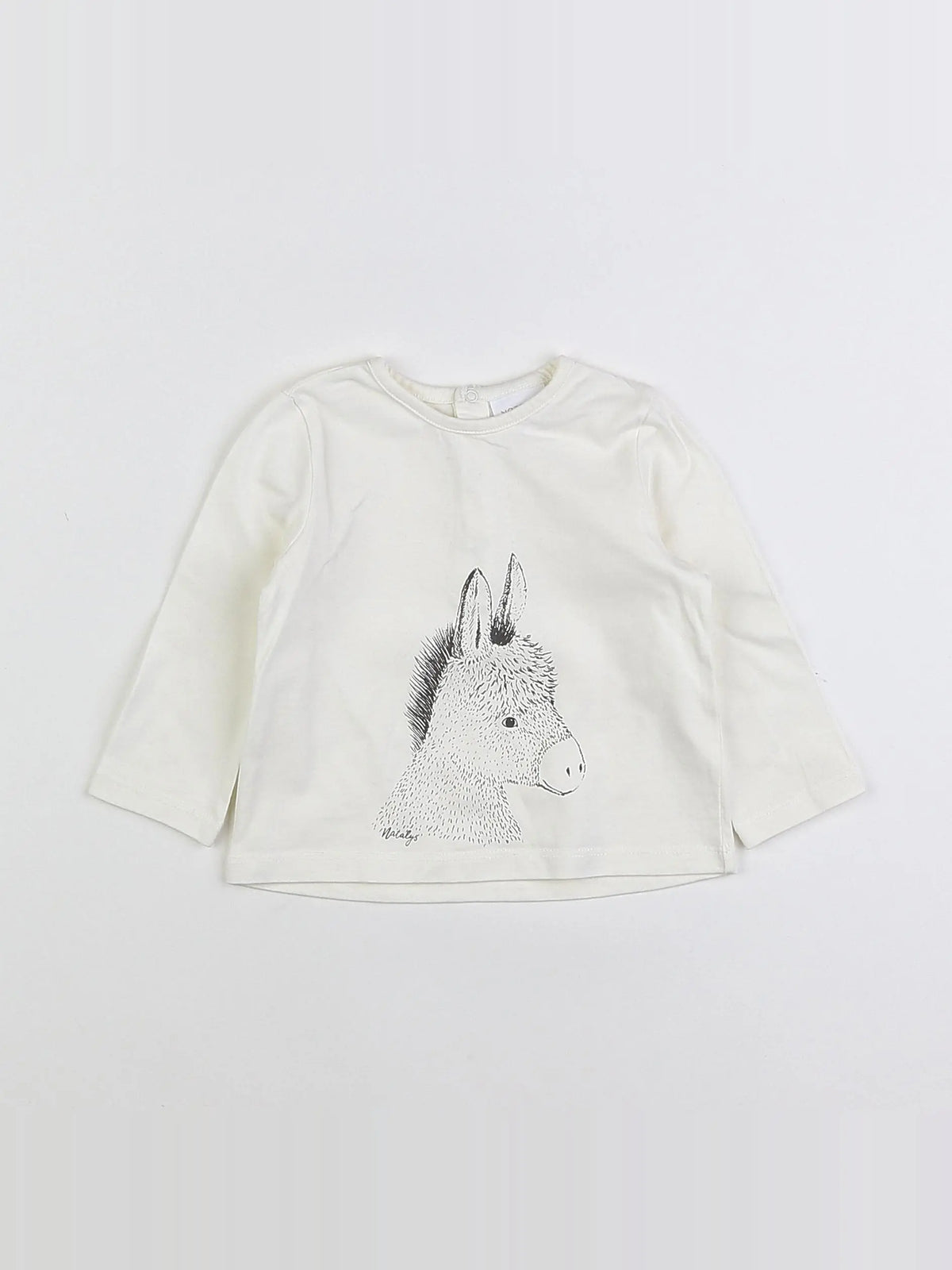 Natalys - tee-shirt beige, noir - 6 mois