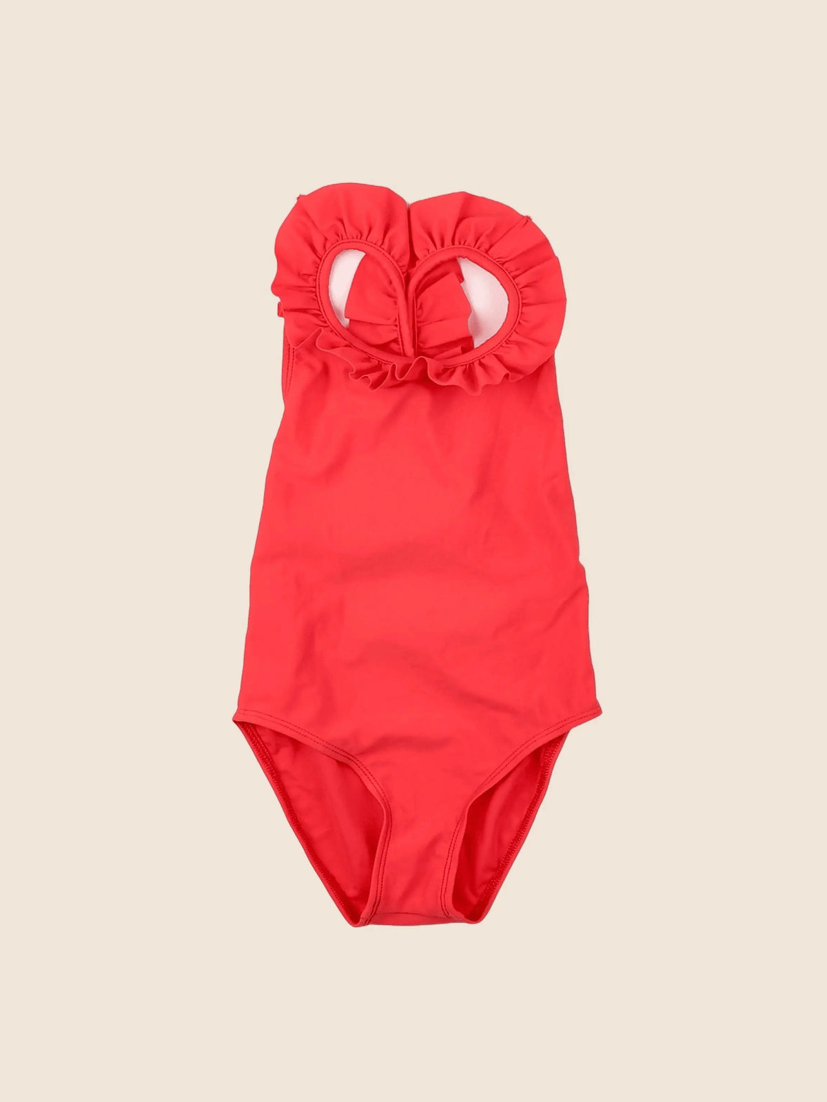 Canopea - maillot de bain rouge, rose dos croisé (neuf) - 1/2 ans