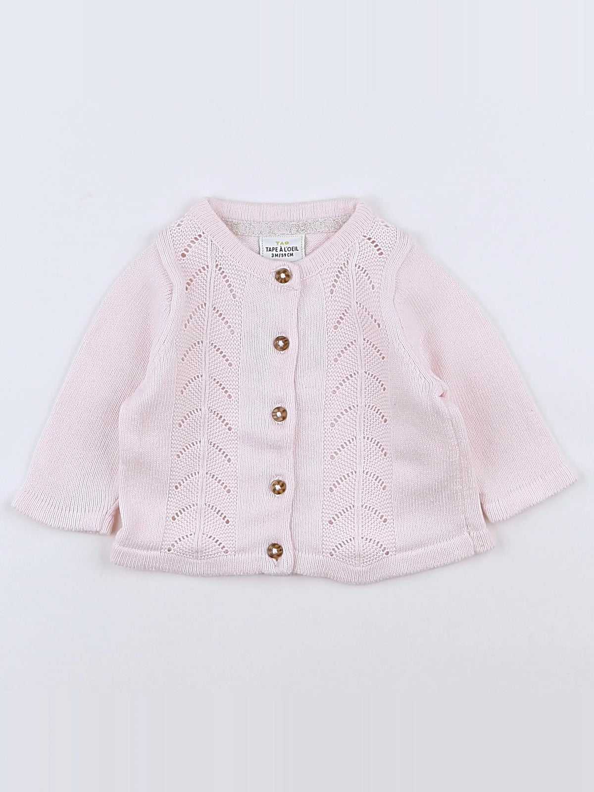 Tape à l'oeil - gilet rose - 3 mois