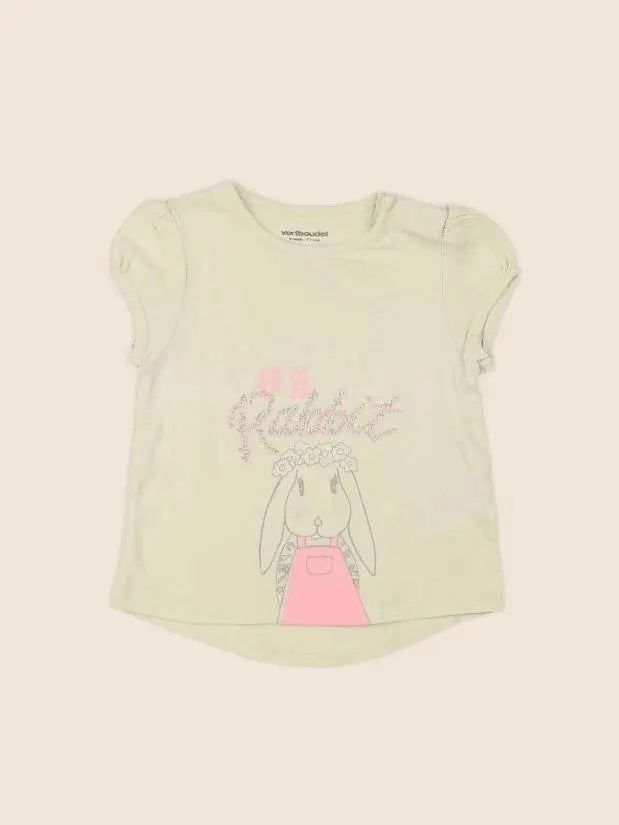 Vertbaudet - tee-shirt jaune - 9 mois