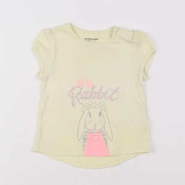 Vertbaudet - tee-shirt jaune - 9 mois