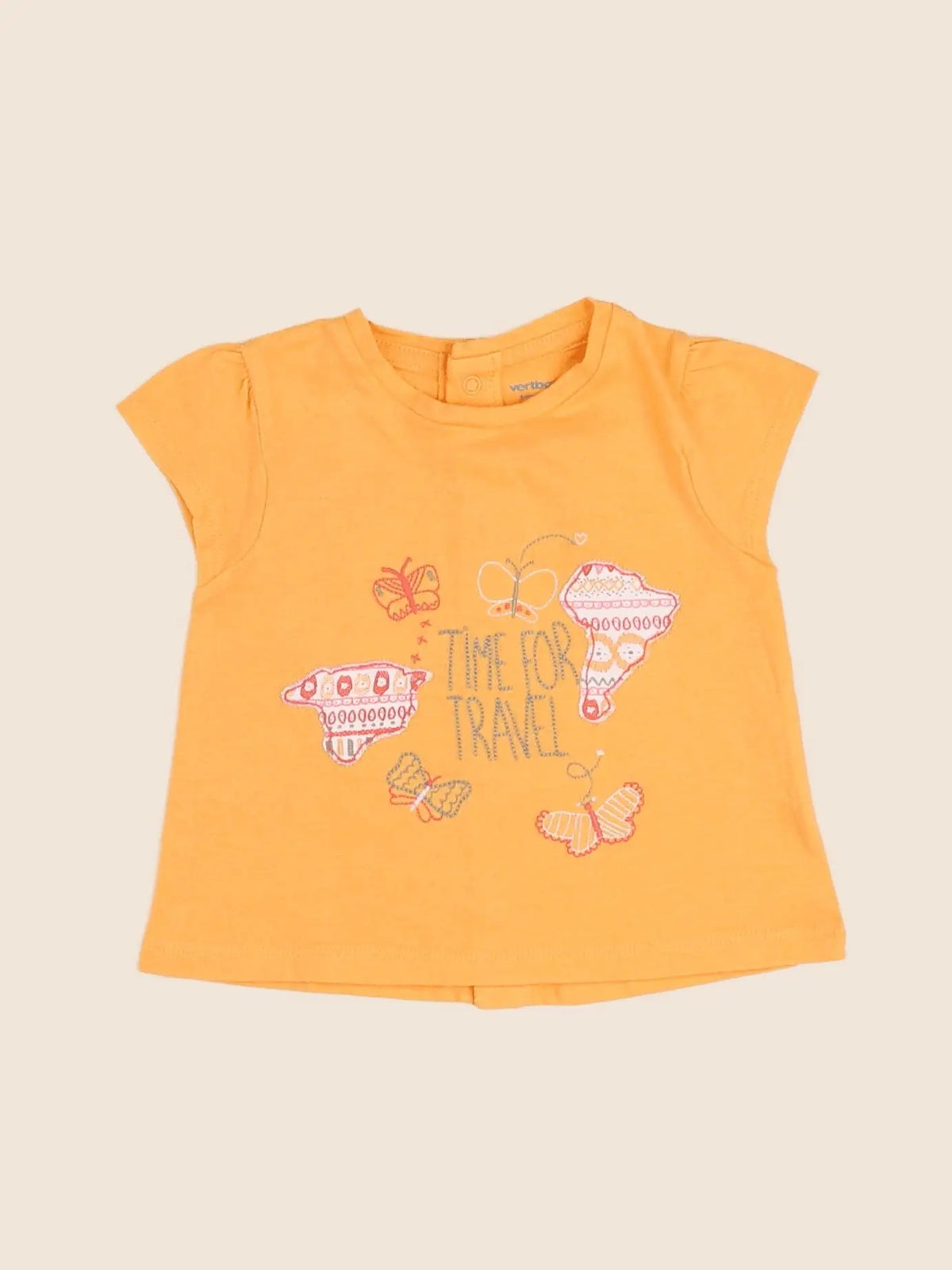 Vertbaudet - tee-shirt orange - 3 mois