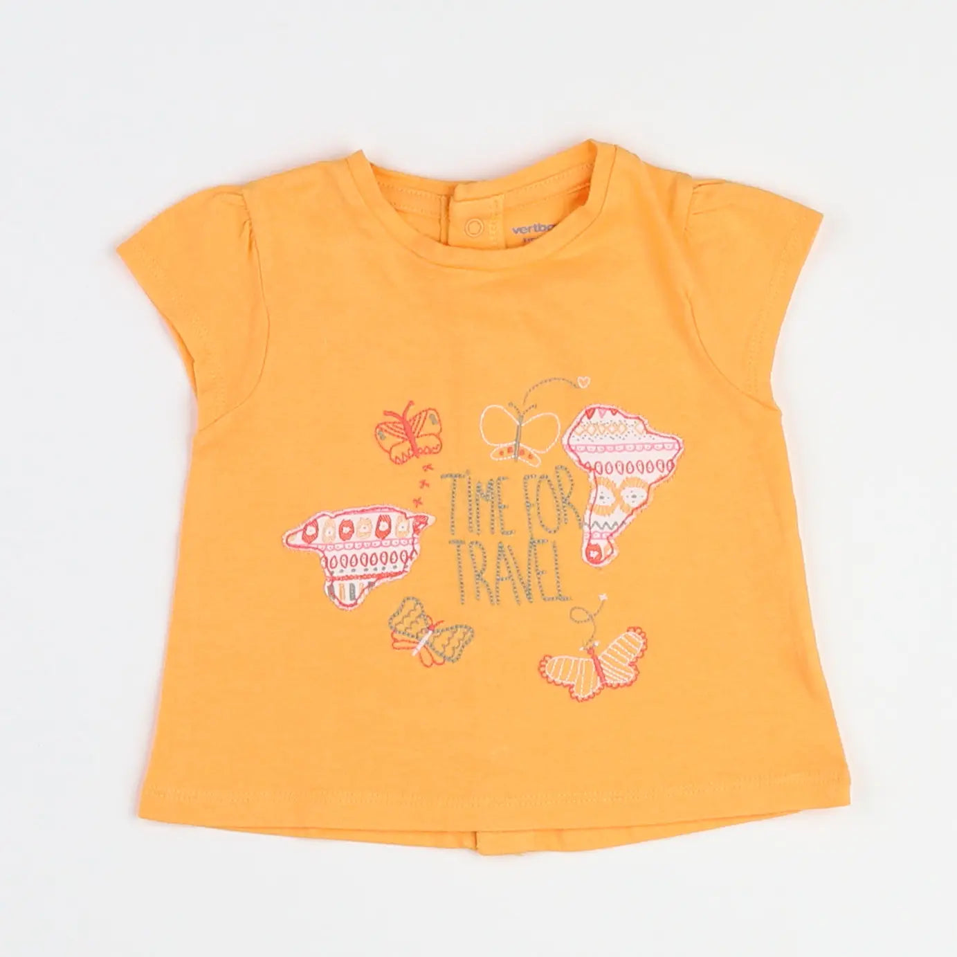 Vertbaudet - tee-shirt orange - 3 mois