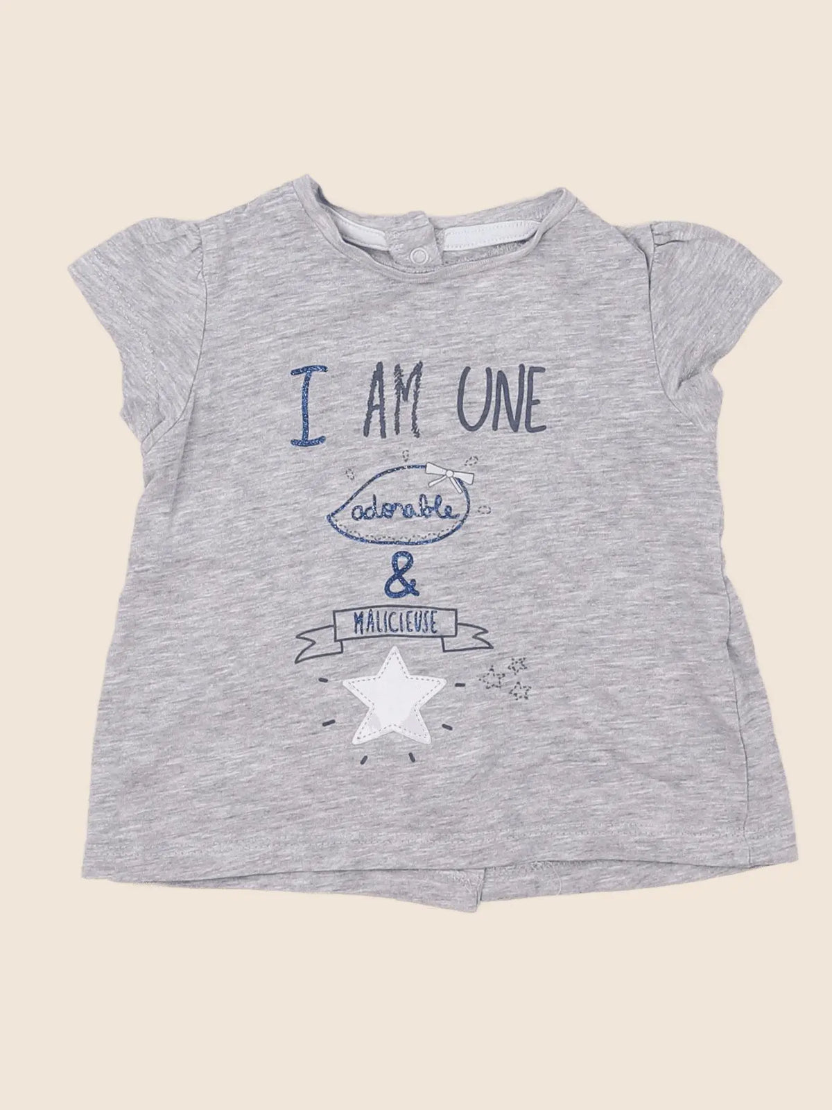 Vertbaudet - tee-shirt gris - 6 mois