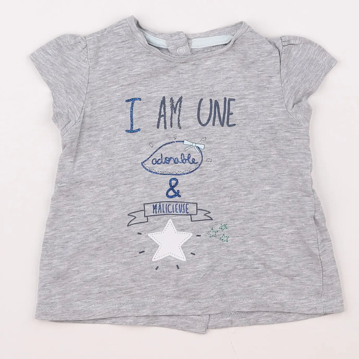Vertbaudet - tee-shirt gris - 6 mois