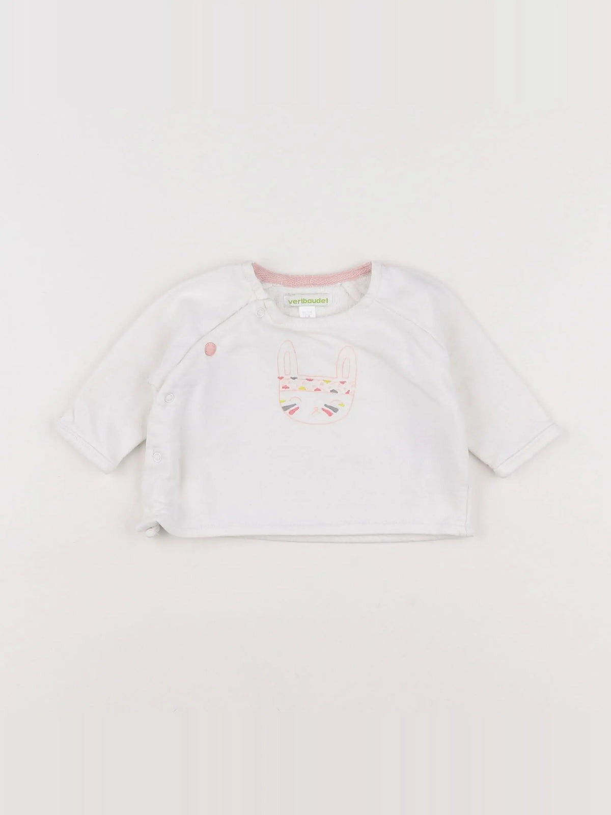 Vertbaudet - sweat blanc - 3 mois