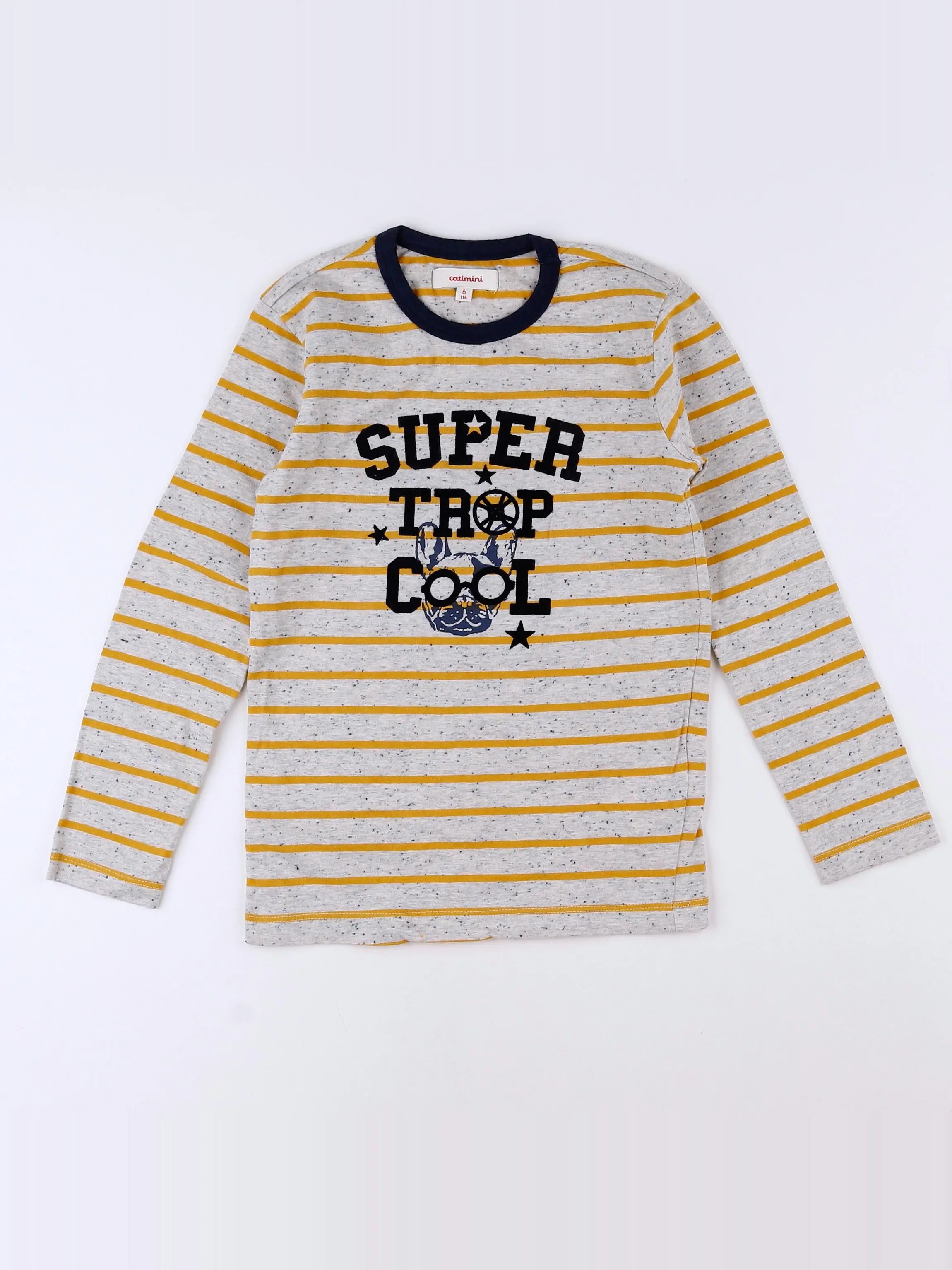 Catimini - tee-shirt jaune - 6 ans