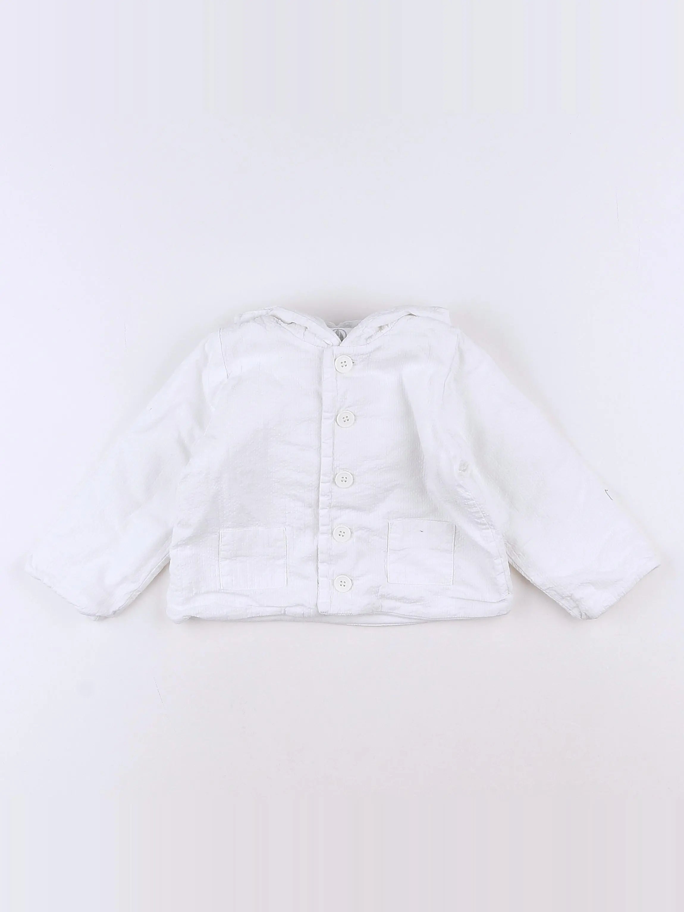 Petit Bateau - veste blanc - 12 mois