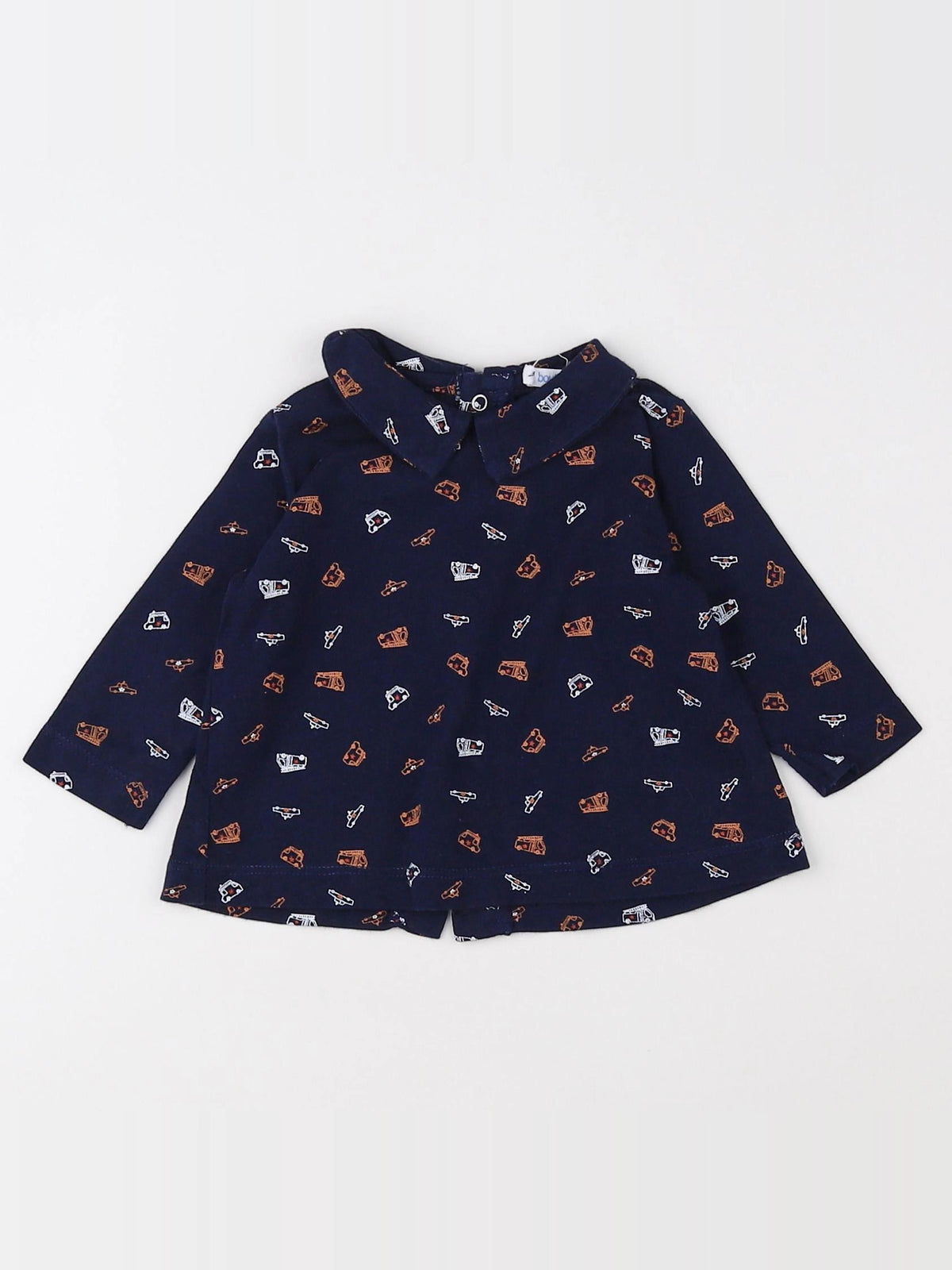 Boutchou - tee-shirt bleu, marron - 1 mois