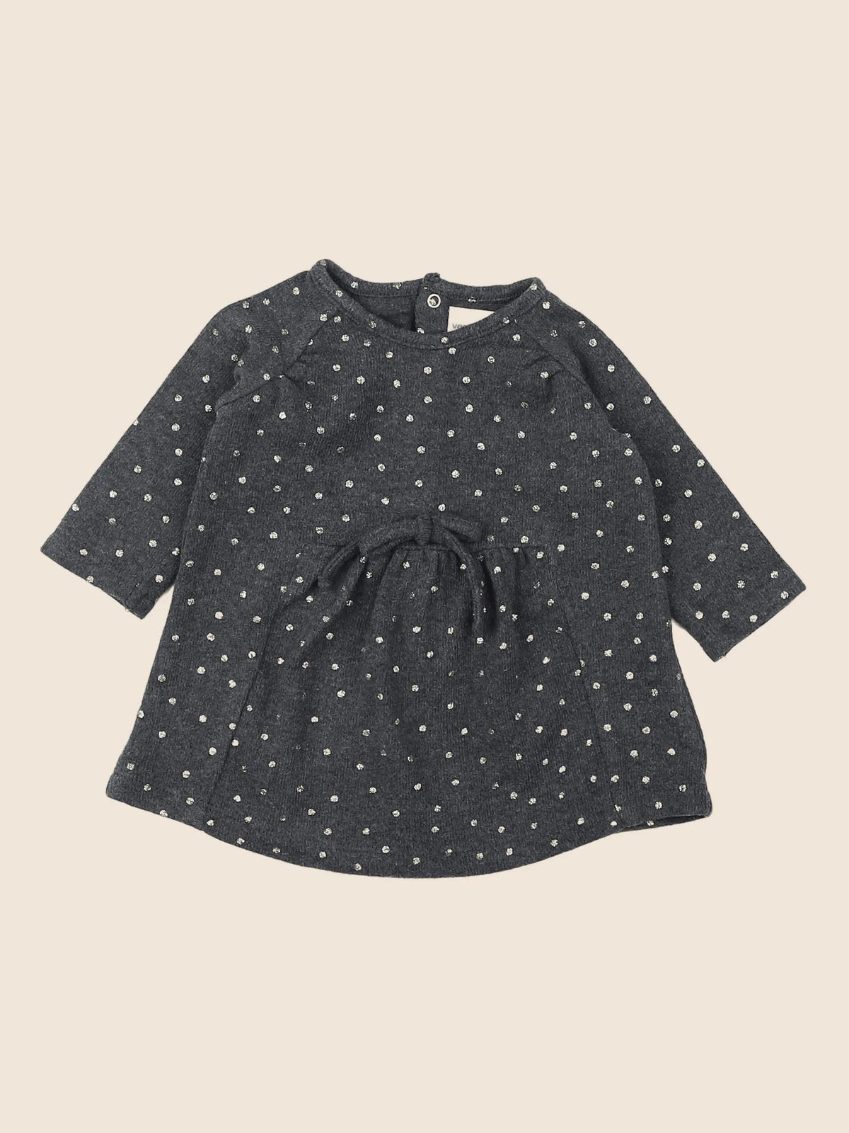 Vertbaudet - robe gris, or - 3 mois