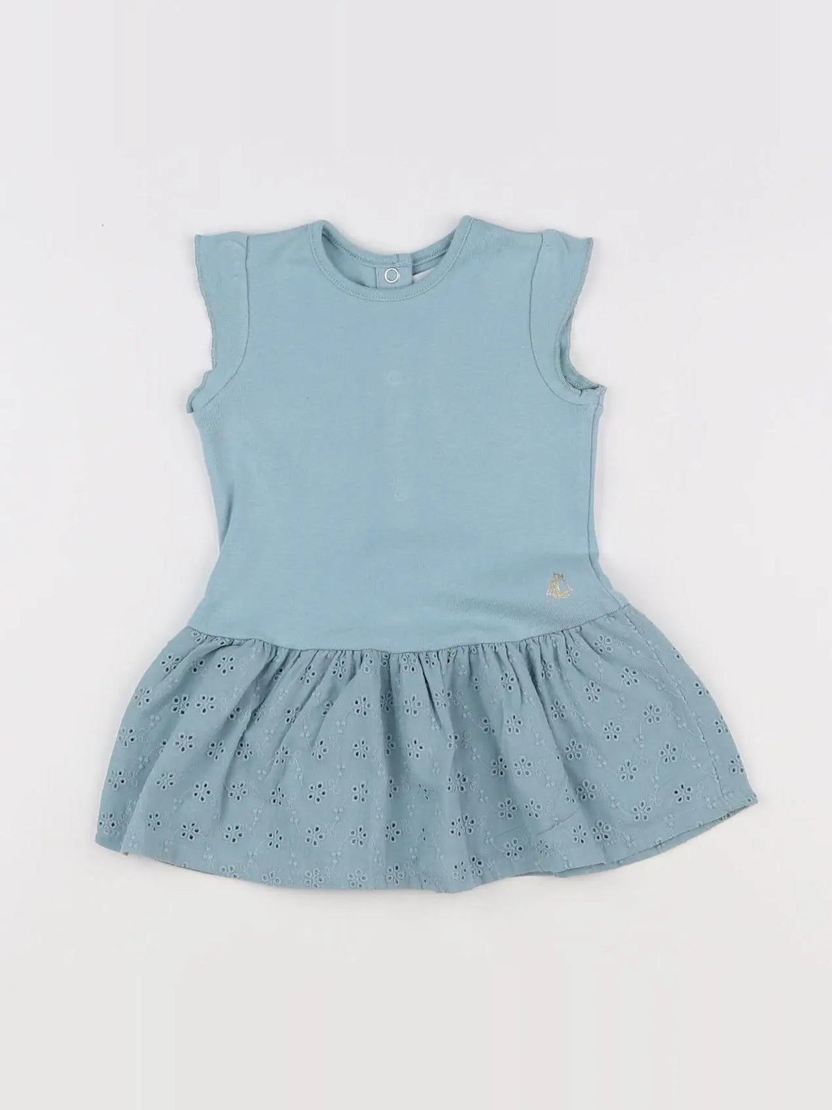 Petit Bateau - robe bleu - 6 mois