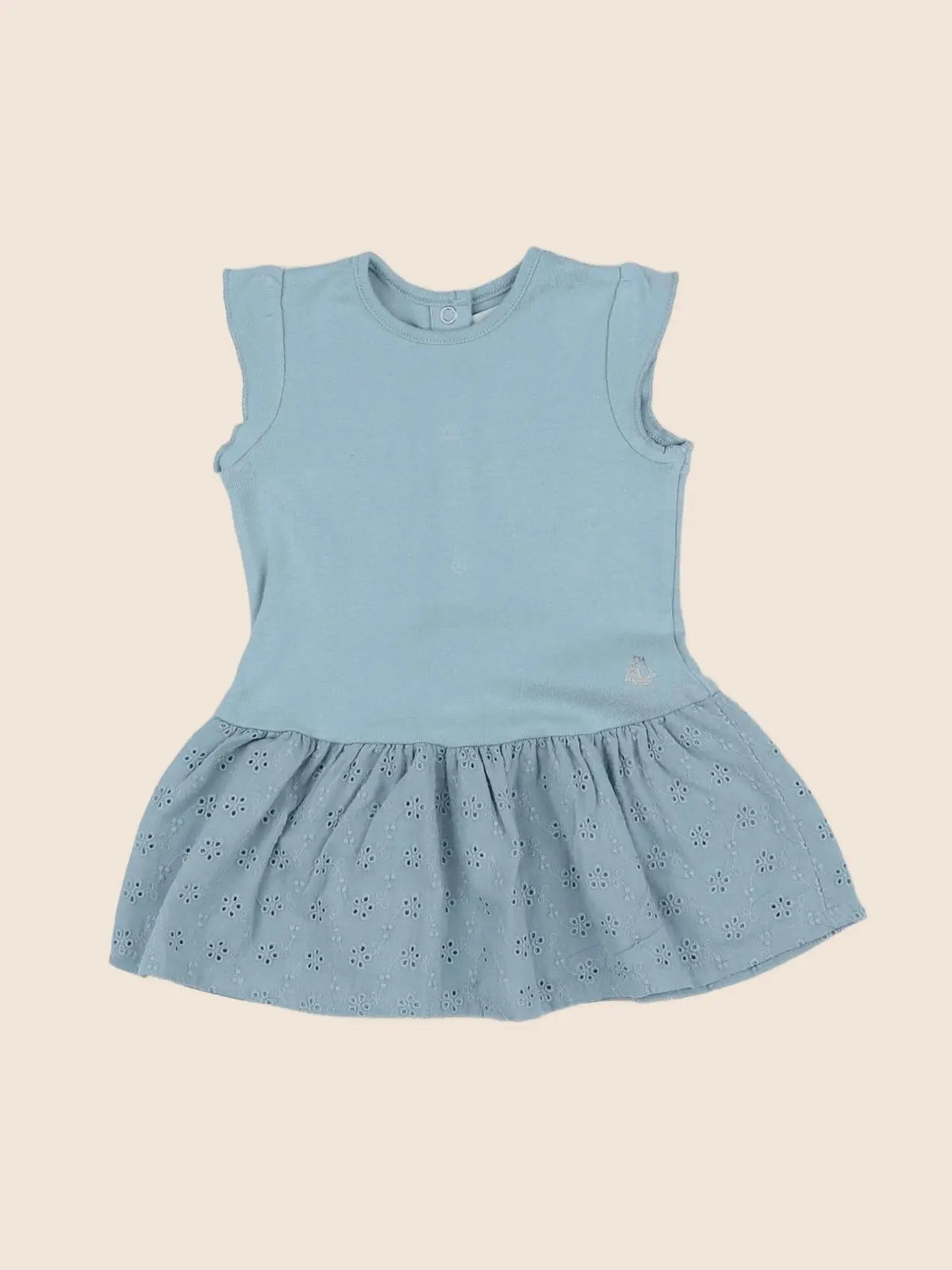 Petit Bateau - robe bleu - 6 mois