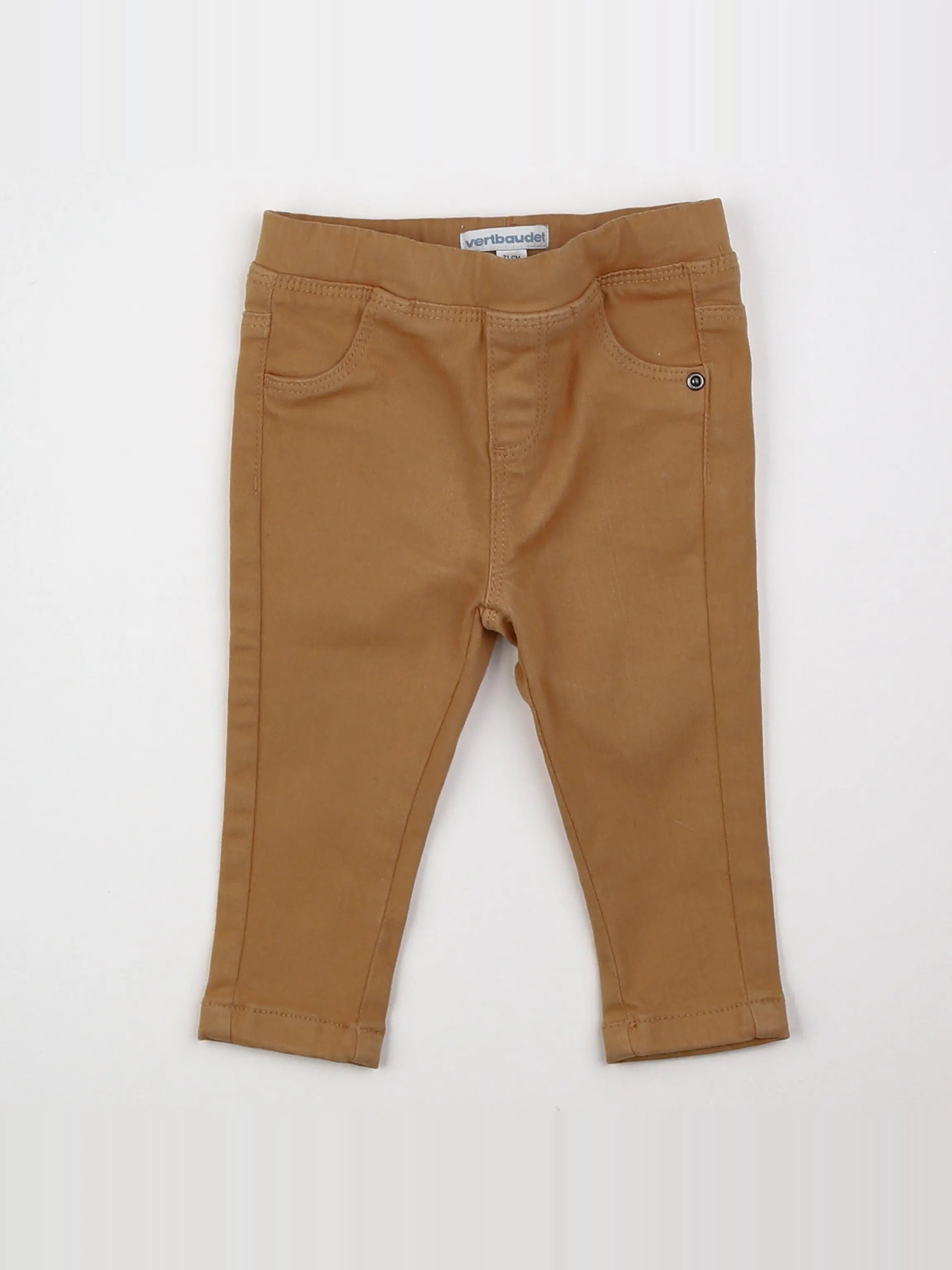 Vertbaudet - jegging marron - 9 mois