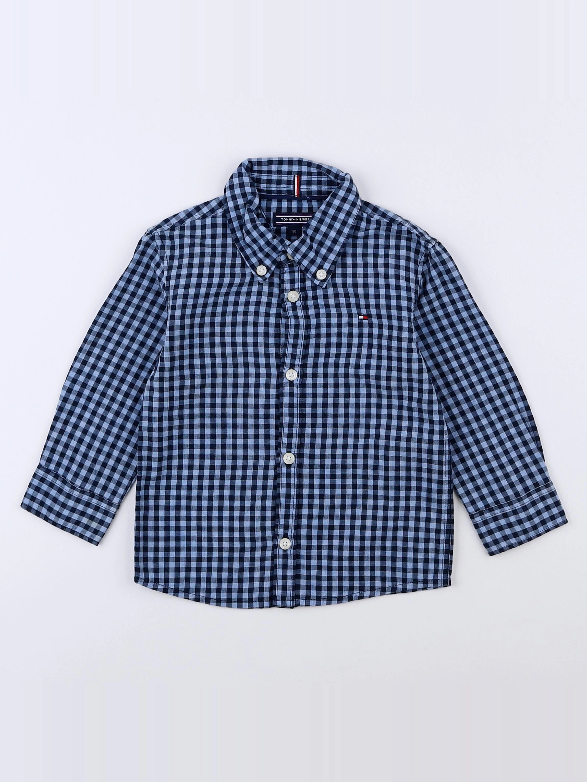 Tommy Hilfiger - chemise gris, bleu - 9/12 mois