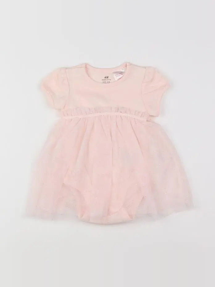 H&M - body vetement rose - 1/3 mois