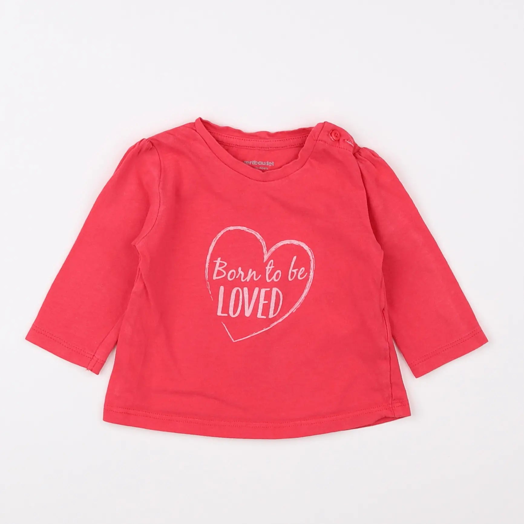 Vertbaudet - tee-shirt rose - 3 mois