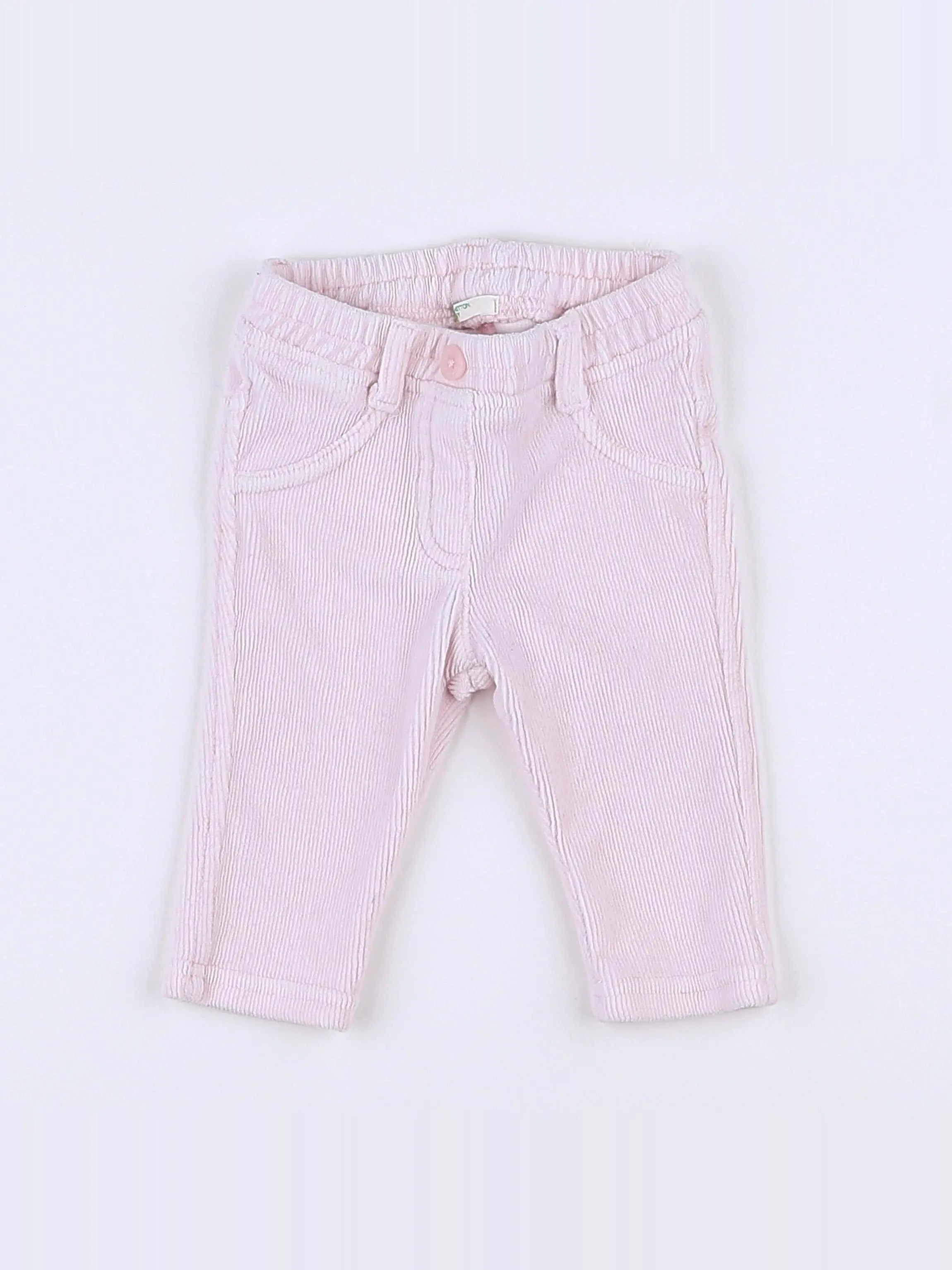 Benetton - pantalon rose - 3/6 mois