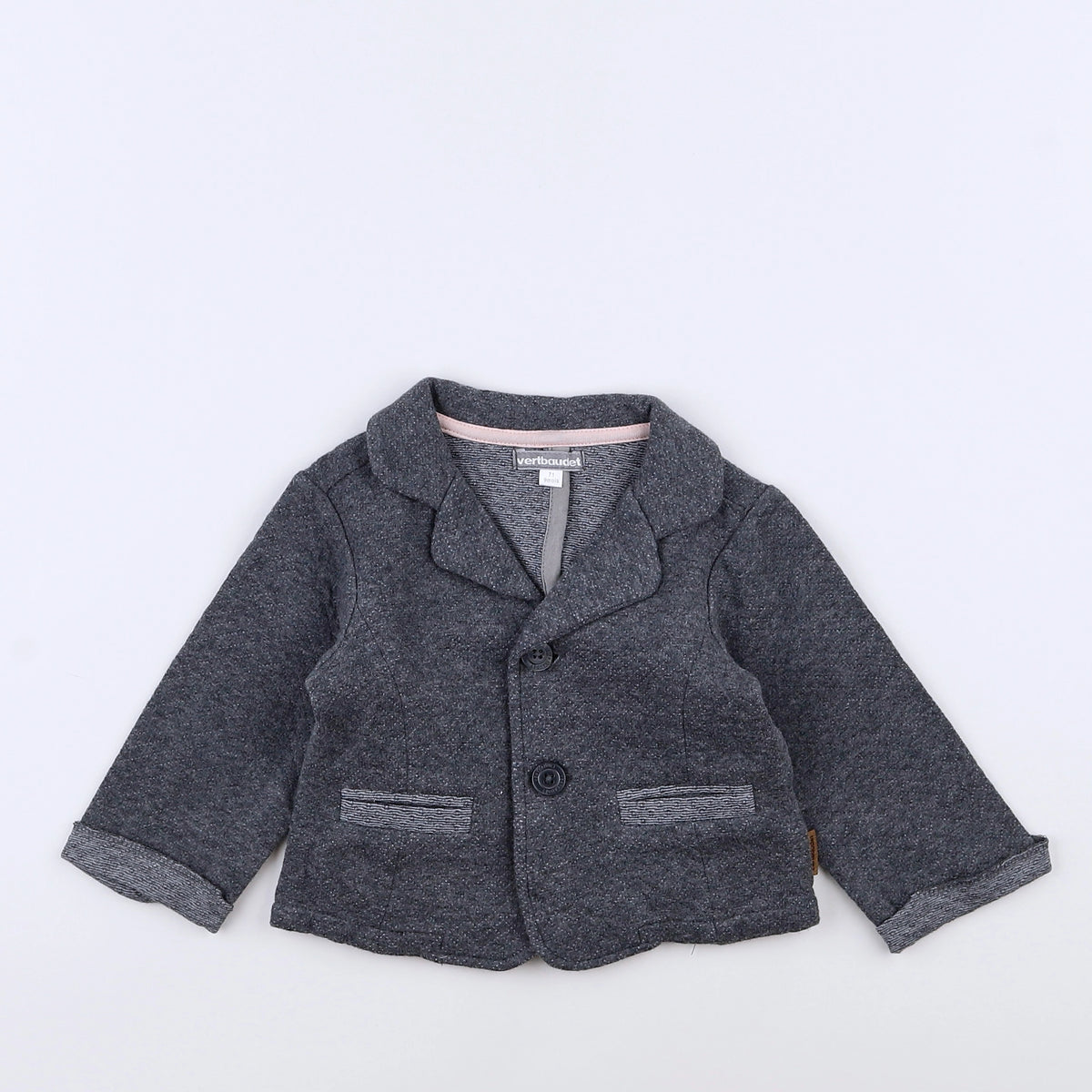 Vertbaudet - veste gris - 9 mois