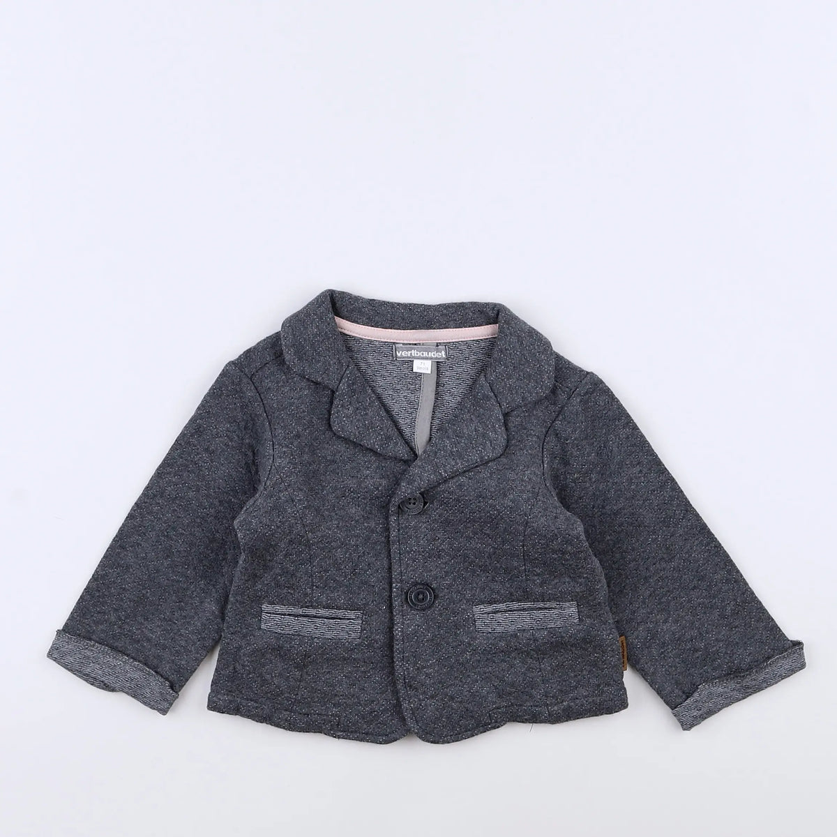 Vertbaudet - veste gris - 9 mois