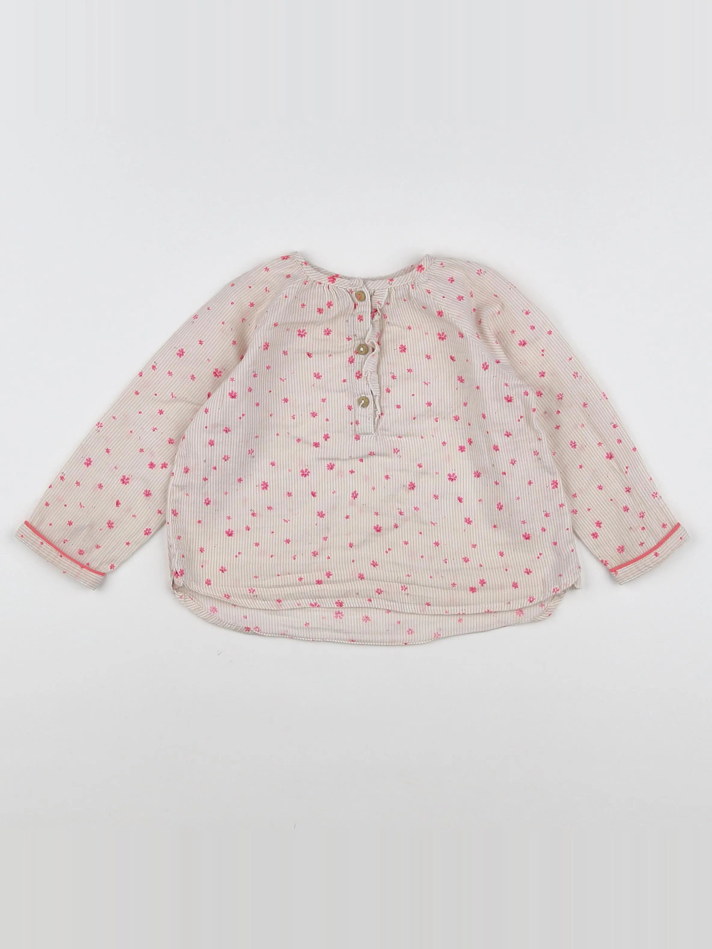 Zara - blouse rose - 9/12 mois