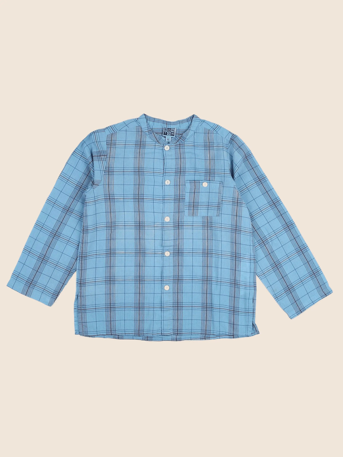 Bonton - chemise bleu, rouge - 6 ans