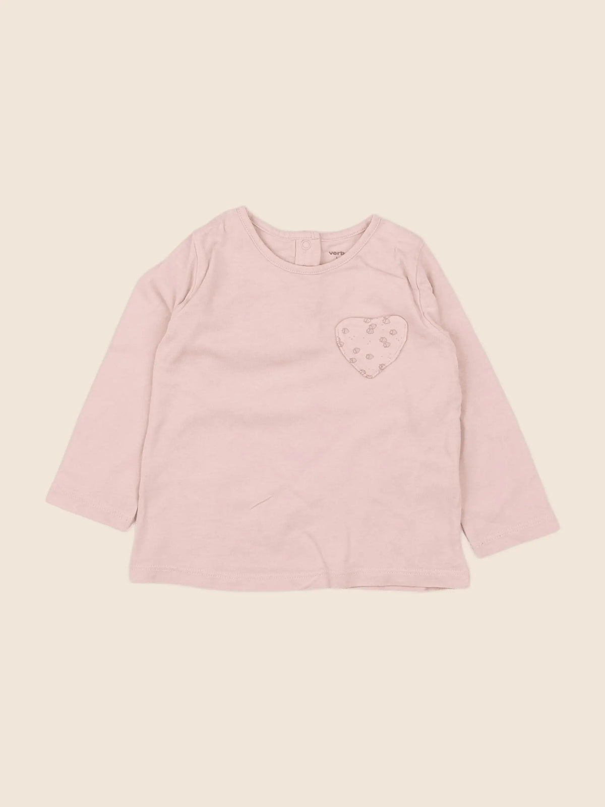 Vertbaudet - tee-shirt rose - 9 mois