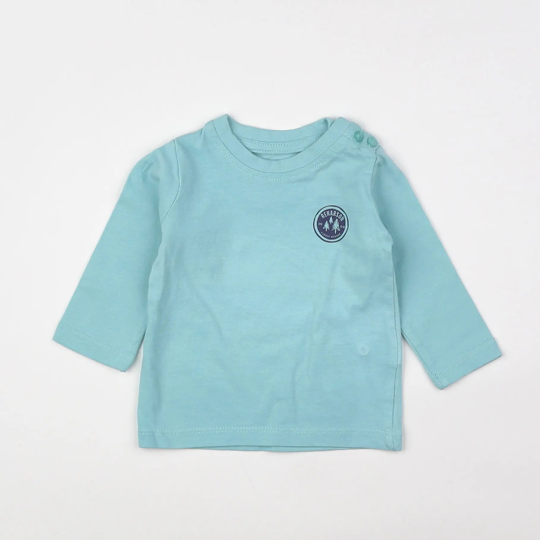 Vertbaudet - tee-shirt bleu - 3 mois